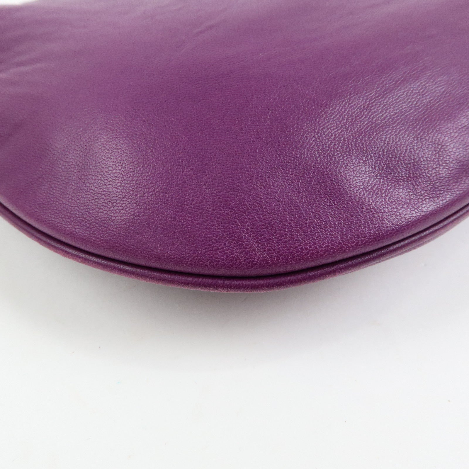 LOEWE Anagram Nappa Leather Shoulder Bag Hand Bag Brown Purple