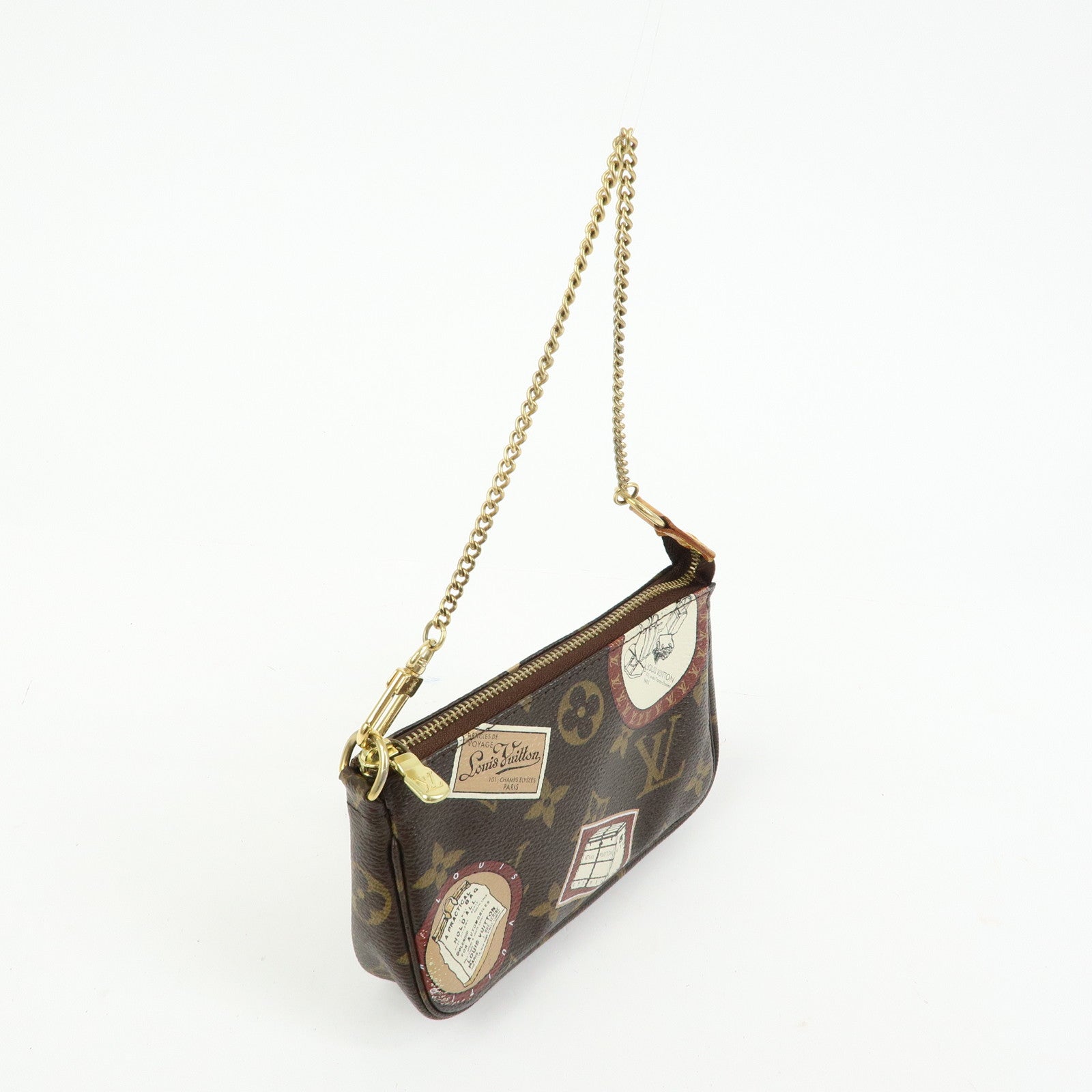 Louis Vuitton Monogram Mini Pochette Accessoire Patch Brown M95804