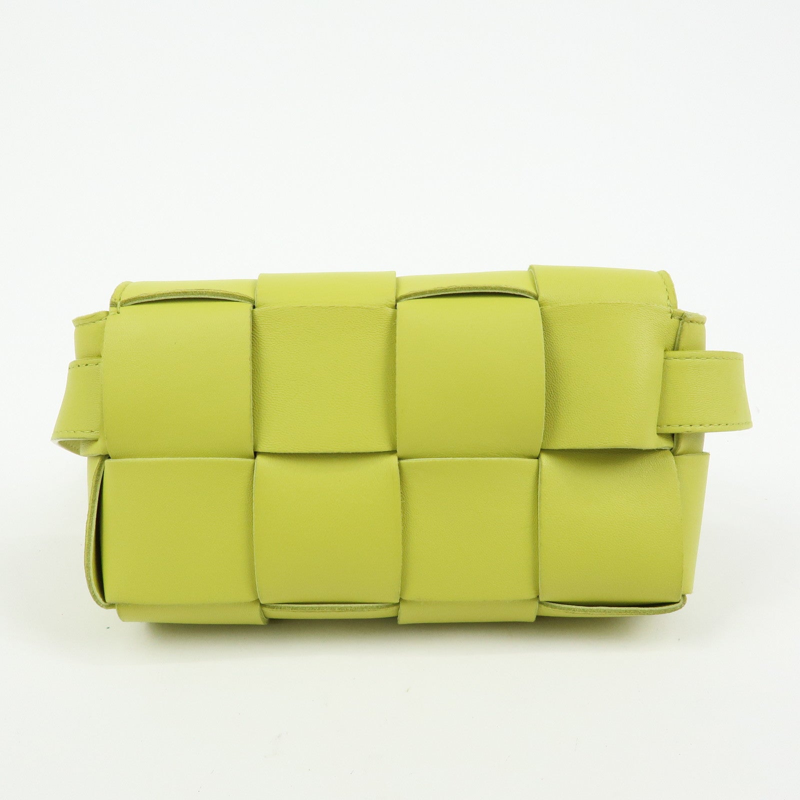 BOTTEGA VENETA Cassette Intrecciato Leather Belt Bag Waist Bag Green