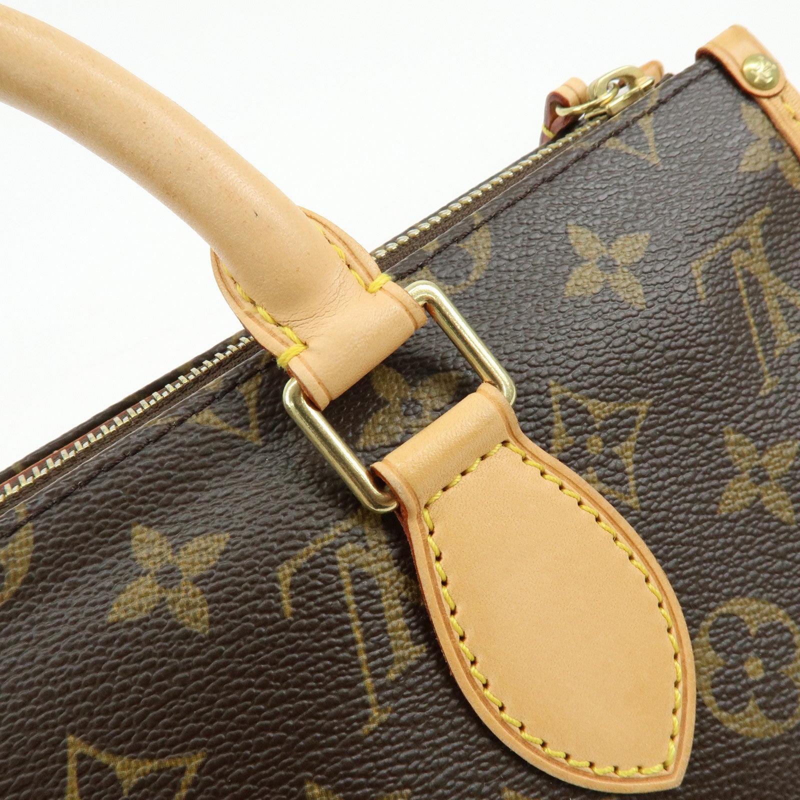 Louis Vuitton Monogram Canvas Leather Popincourt Hand Bag Brown M40009