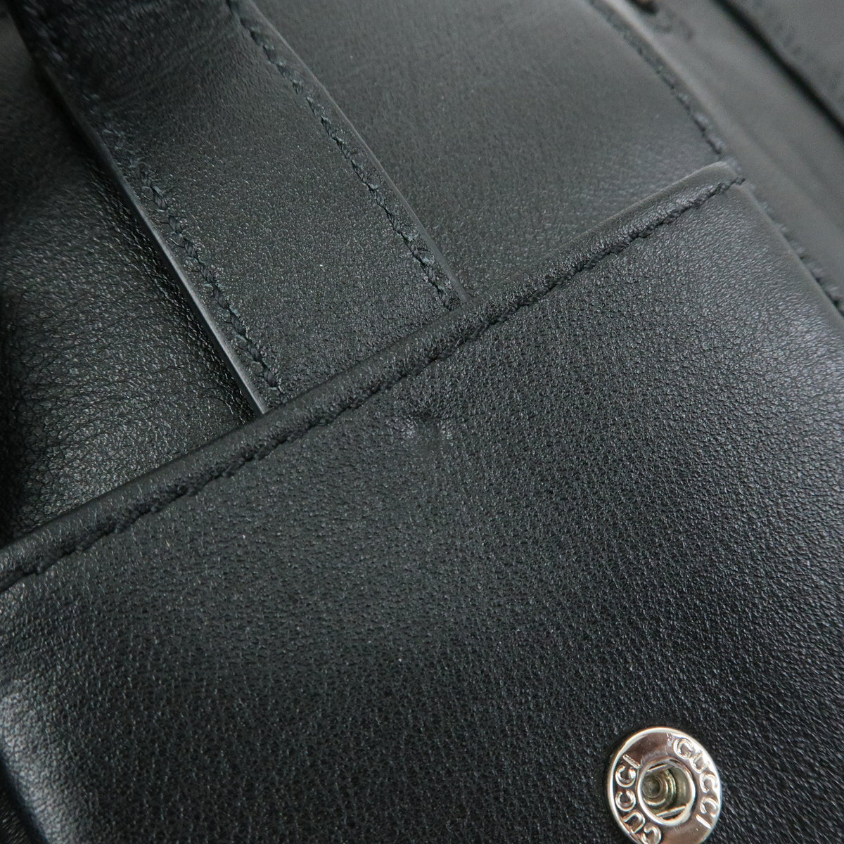 GUCCI Microguccissima Travel Document Case Organizer Black 449246