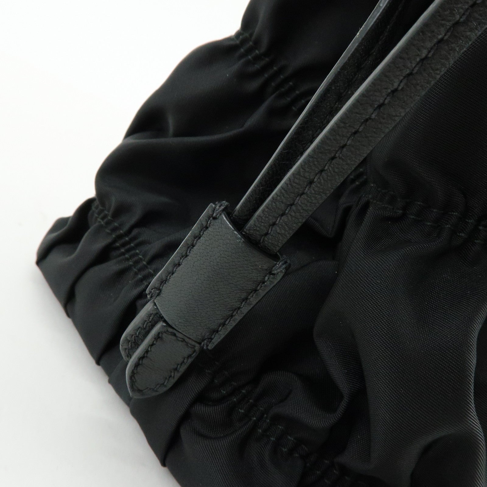 PRADA Tessuto Gaufre Nylon Leather 2Way Bag Hand Bag Black B1788M