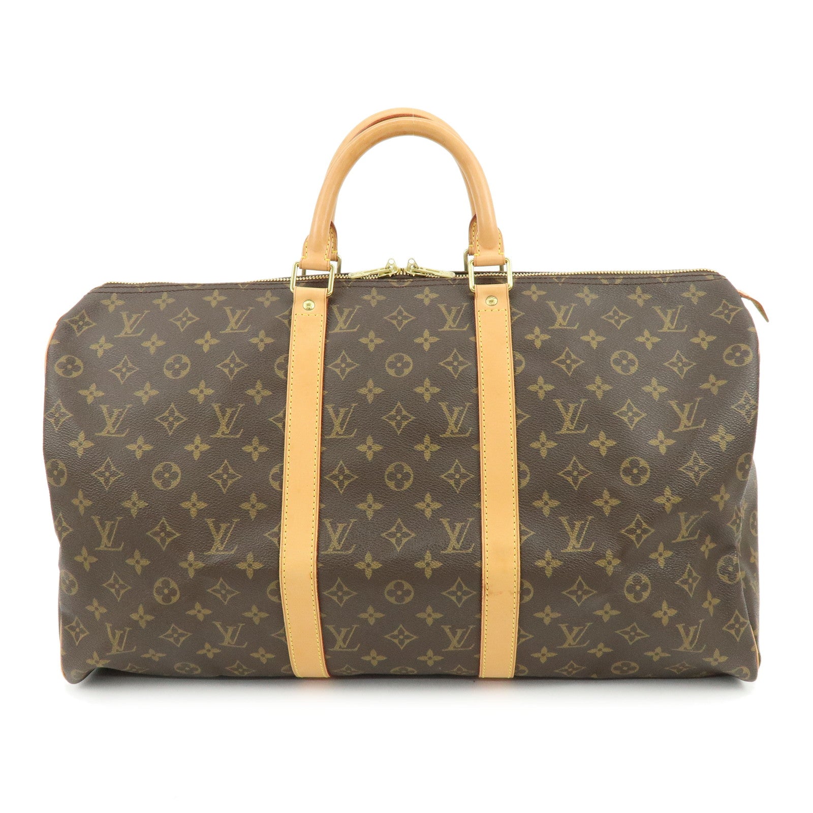 Louis Vuitton Monogram Keep All 50 Boston Bag Brown M41426