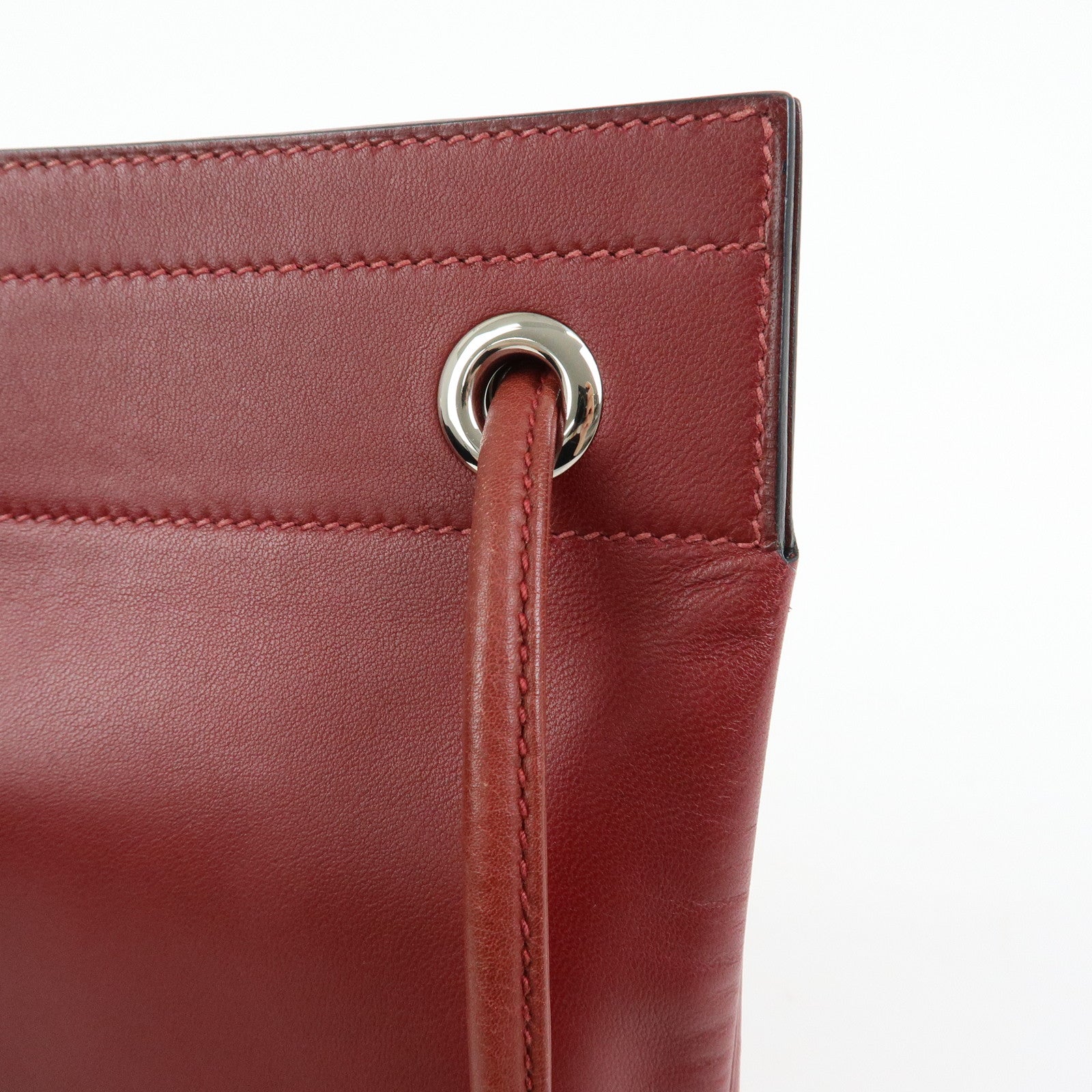HERMES Sac Aline Mini Veau Swift Shoulder Bag C Stamped Rouge H