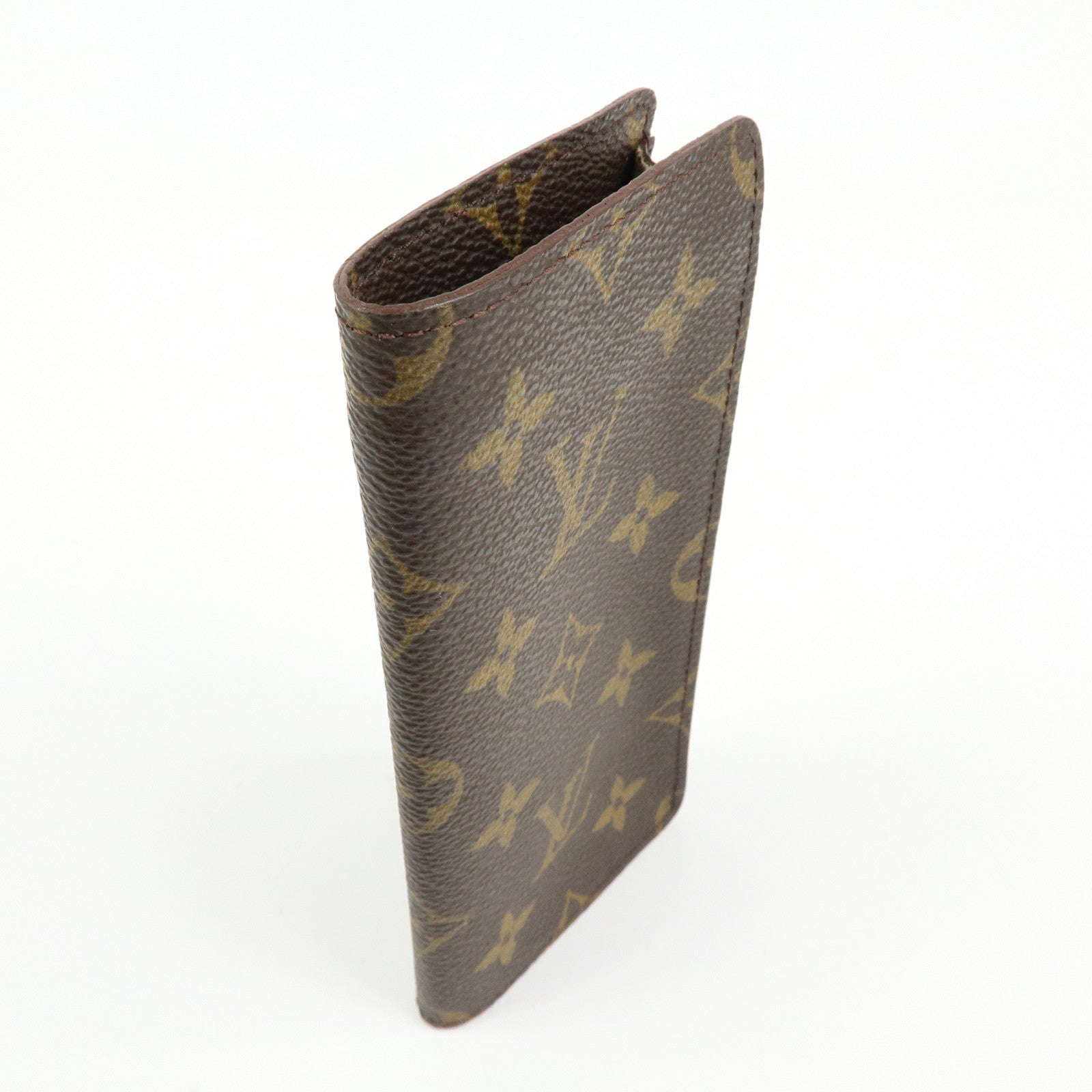 Louis Vuitton Monogram Set of 2 Glasses Case Brown M62962 M62970