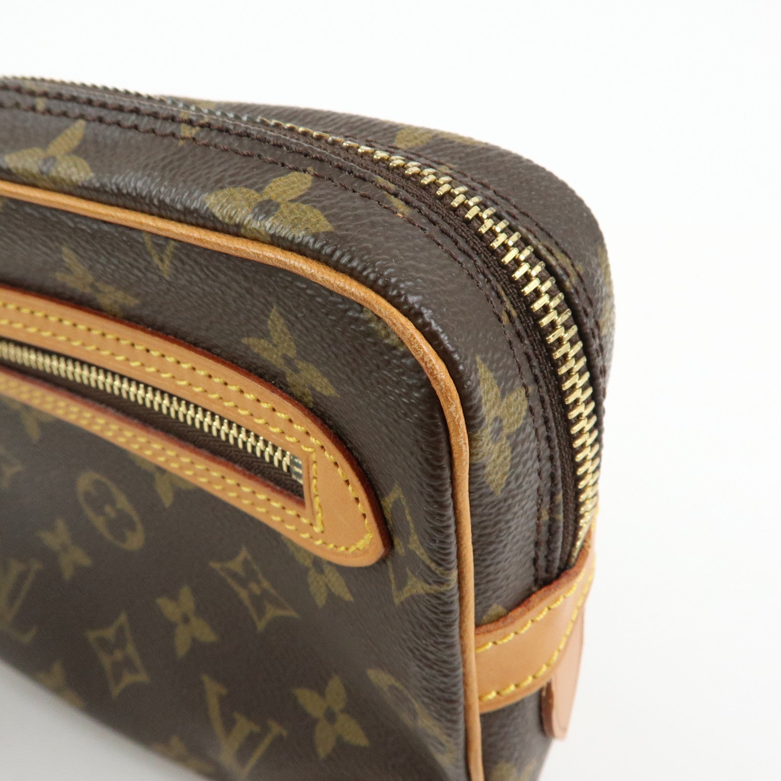 Louis Vuitton Monogram Marly Dragonne GM Clutch Bag Brown M51825