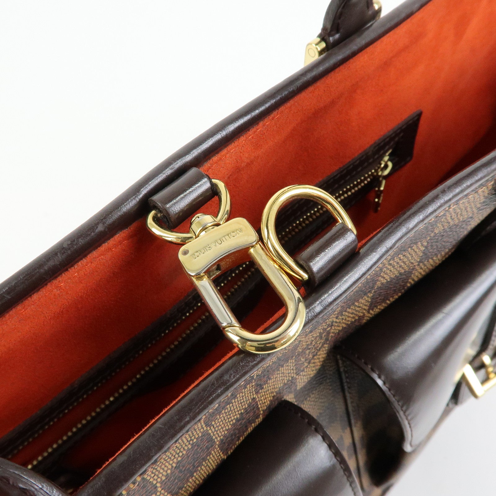 Louis Vuitton Damier Canvas Leather Manosque GM Hand Bag N51120