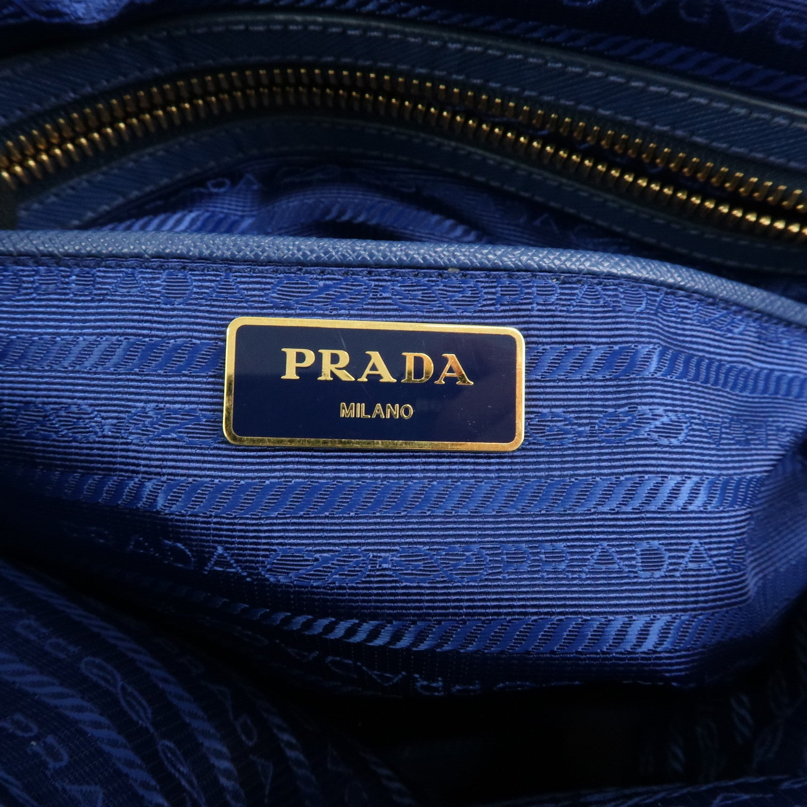 PRADA Tessuto Nylon Saffiano Leather 2Way Hand Shoulder Bag 1BB013