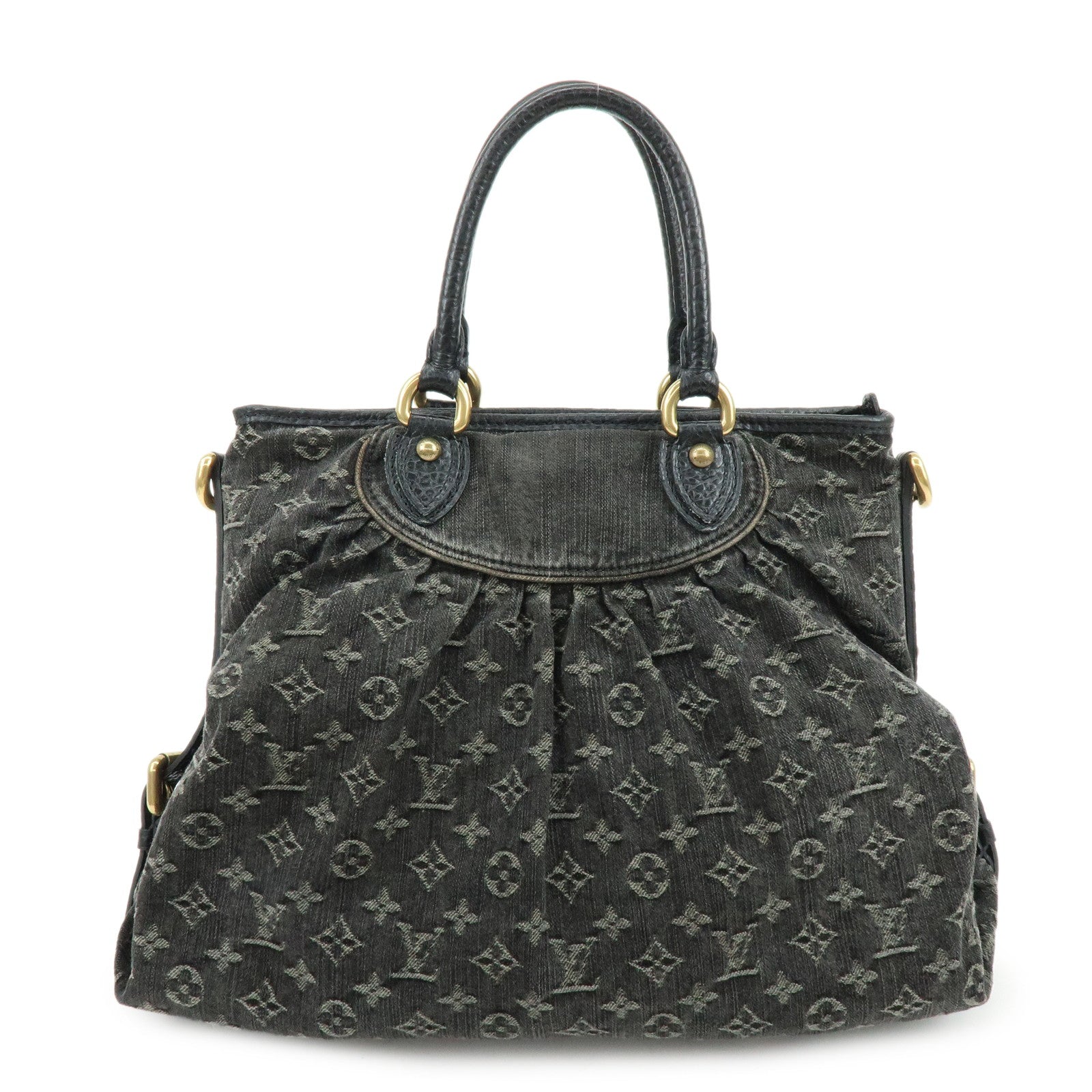 Louis Vuitton Monogram Denim Neo Cabby GM Hand Bag Noir M95352