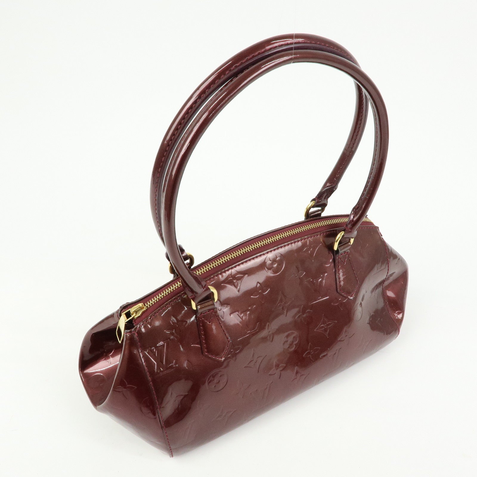Louis Vuitton Monogram Vernis Sherwood PM Boston Hand Bag M91492