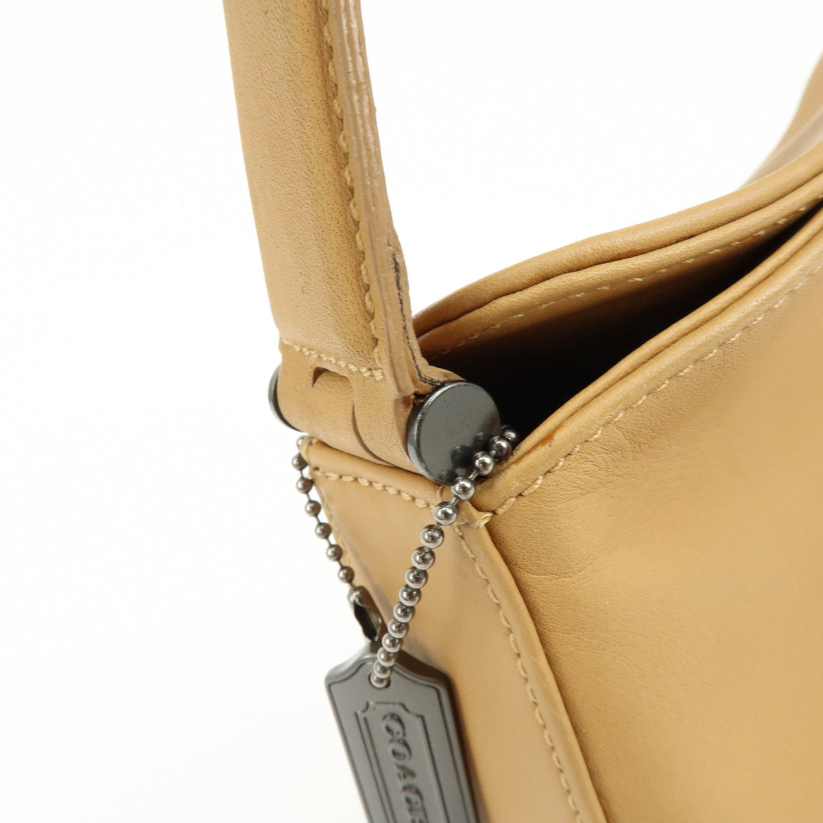 COACH Lot of 2 Signature Canvas Leather Hand Bag Beige Brown