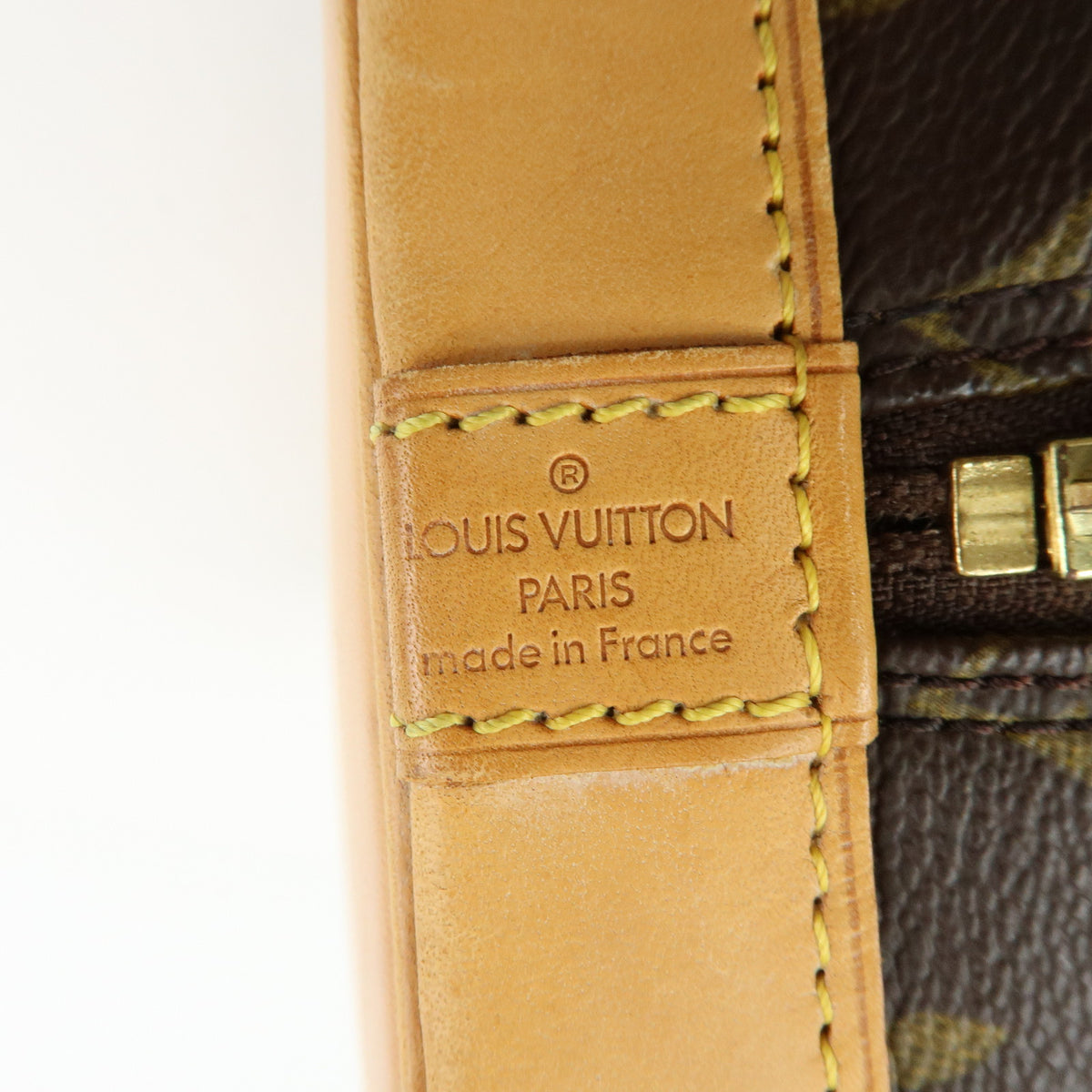 Louis Vuitton Monogram Alma Canvas Leather Hand Bag Brown M51130