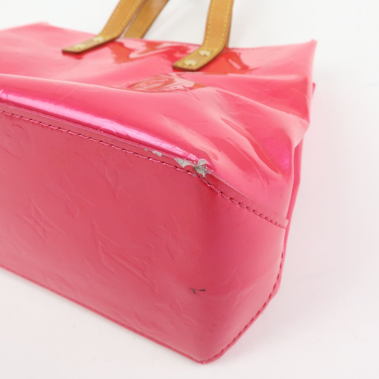 Louis Vuitton Monogram Vernis Lead PM Hand Bag Pink M91221