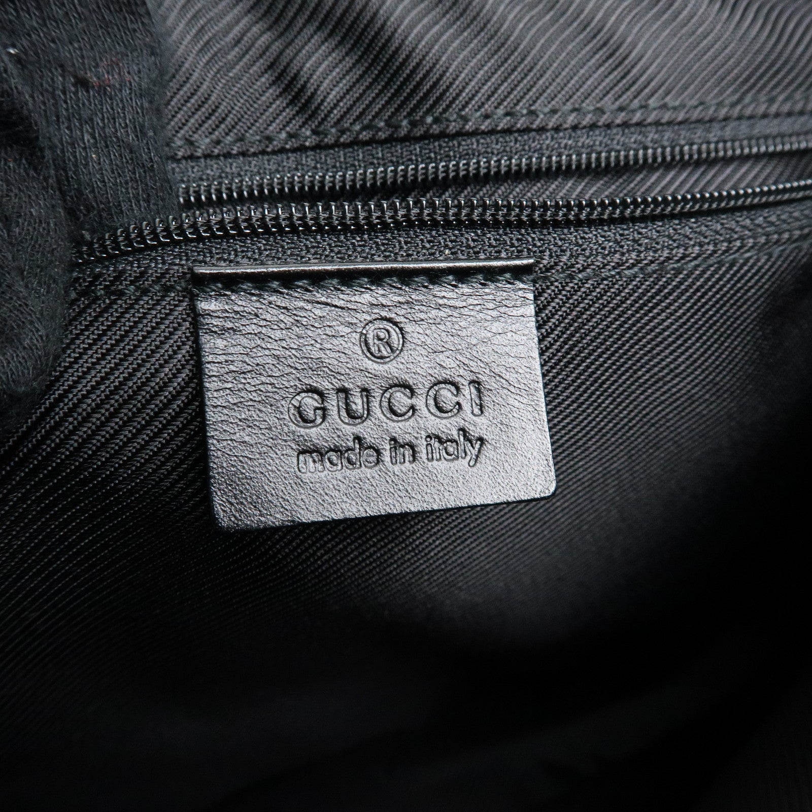 GUCCI Jackie GG Canvas Leather Shoulder Bag Beige Black 0013306