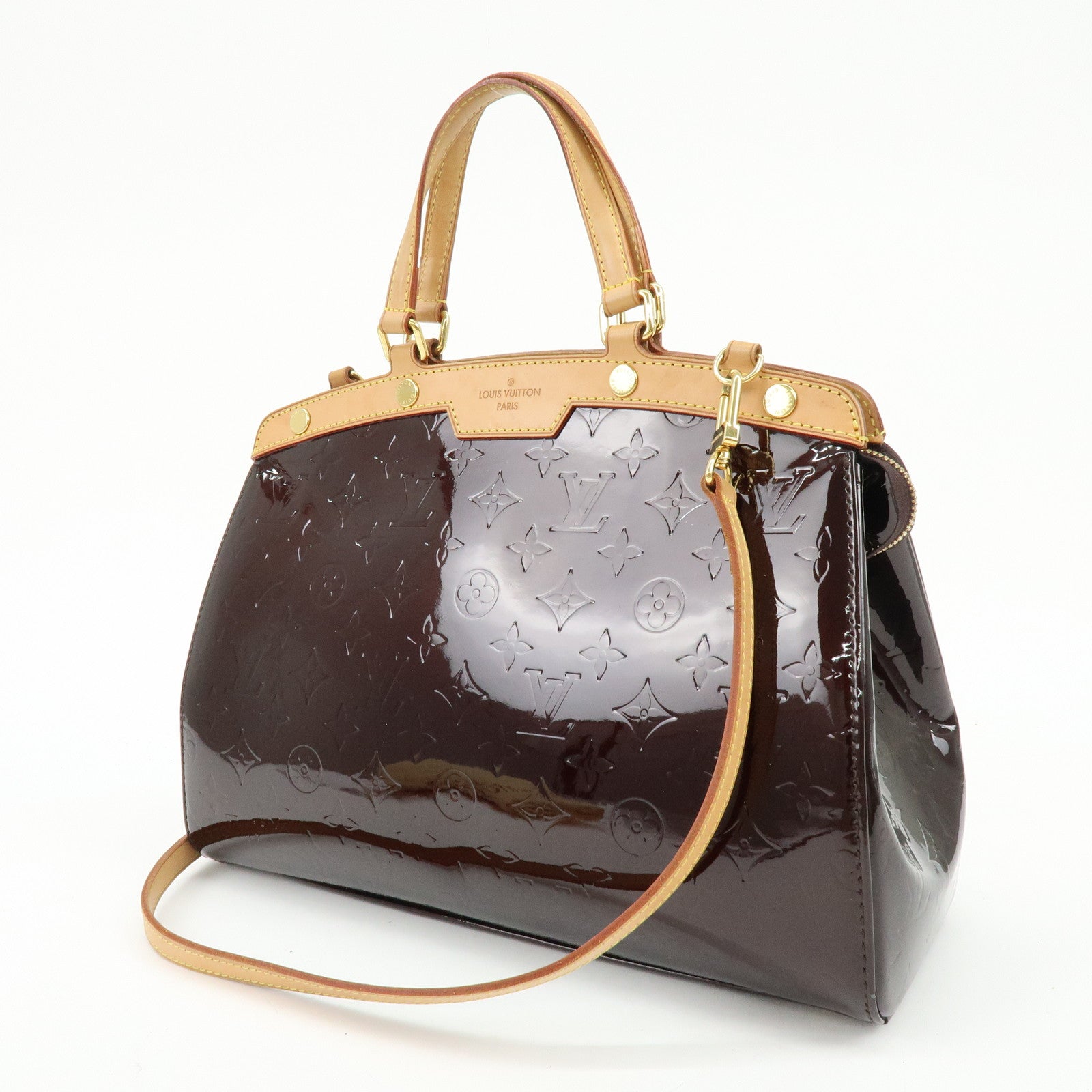 Louis Vuitton Monogram Vernis Brea MM 2Way Shoulder Bag Amarante M91619