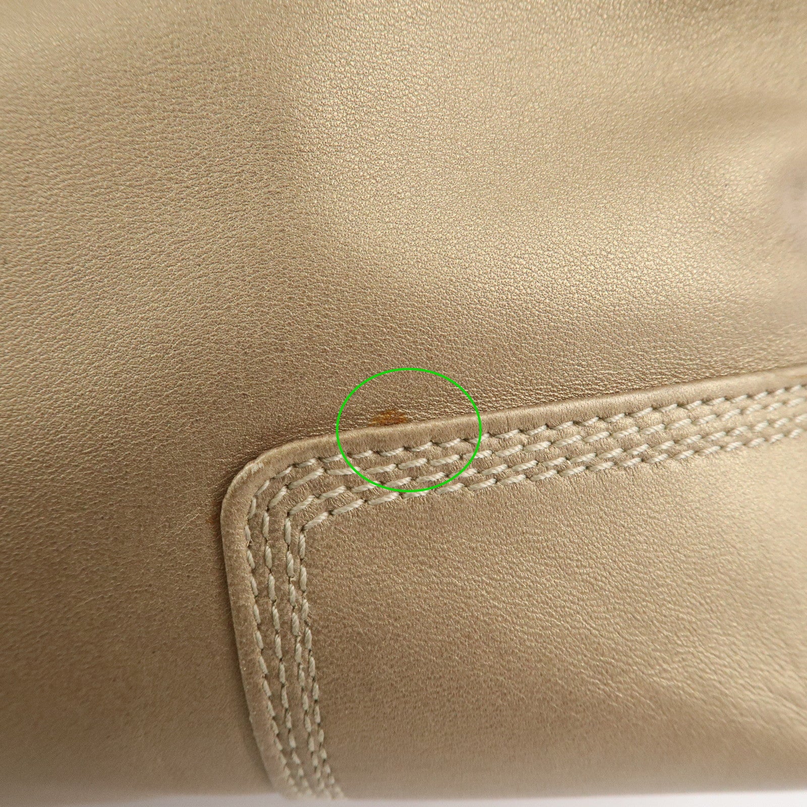 LOEWE Amazona Anagram Leather Fusta Tote Bag Hand Bag Beige Used