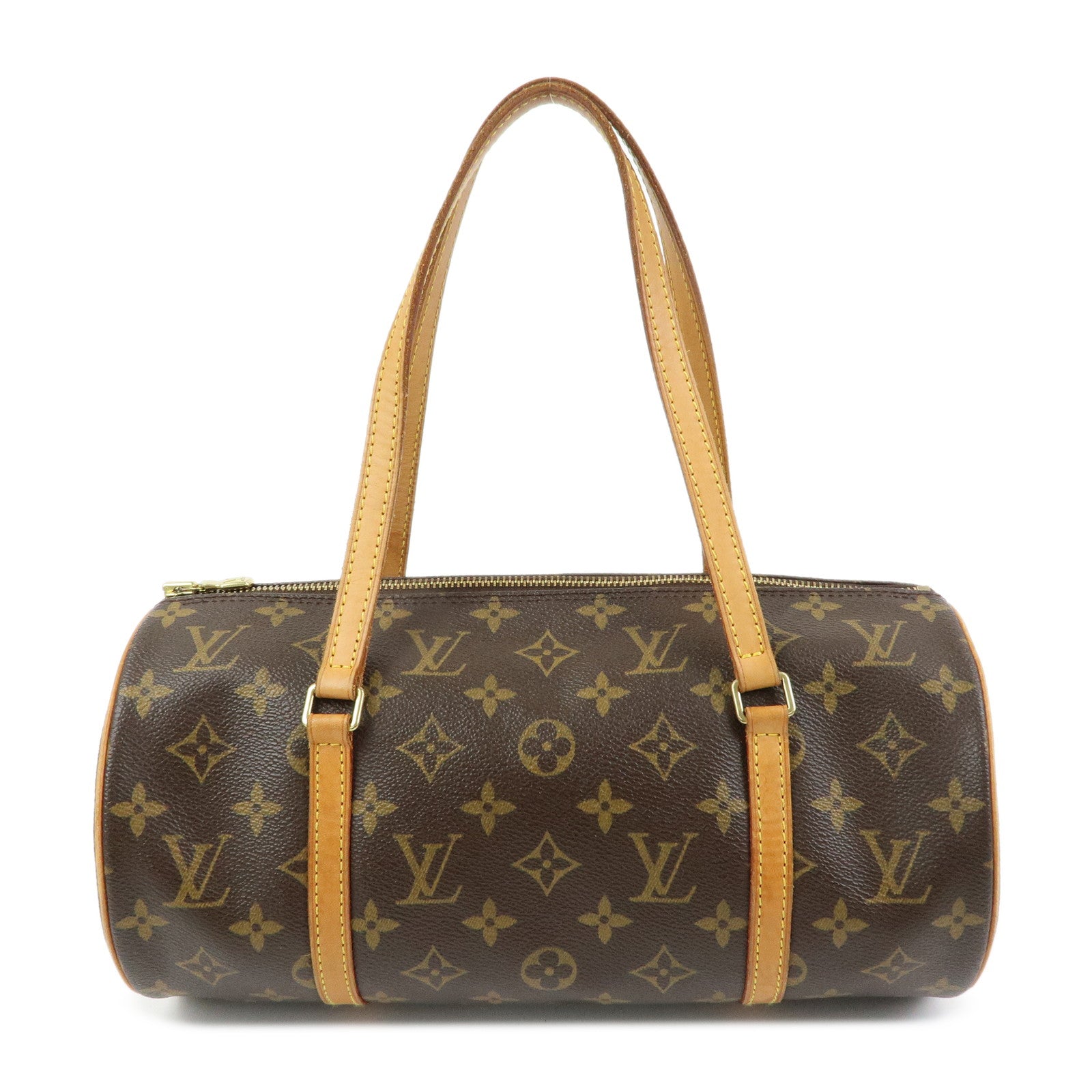 Louis Vuitton Monogram Papillon 30 Hand Bag Brown M51385