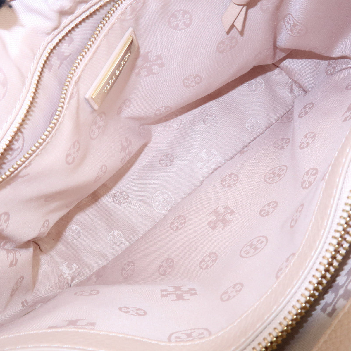 TORY BURCH Logo Britten Leather Chain Shoulder Bag Tote Bag Pink