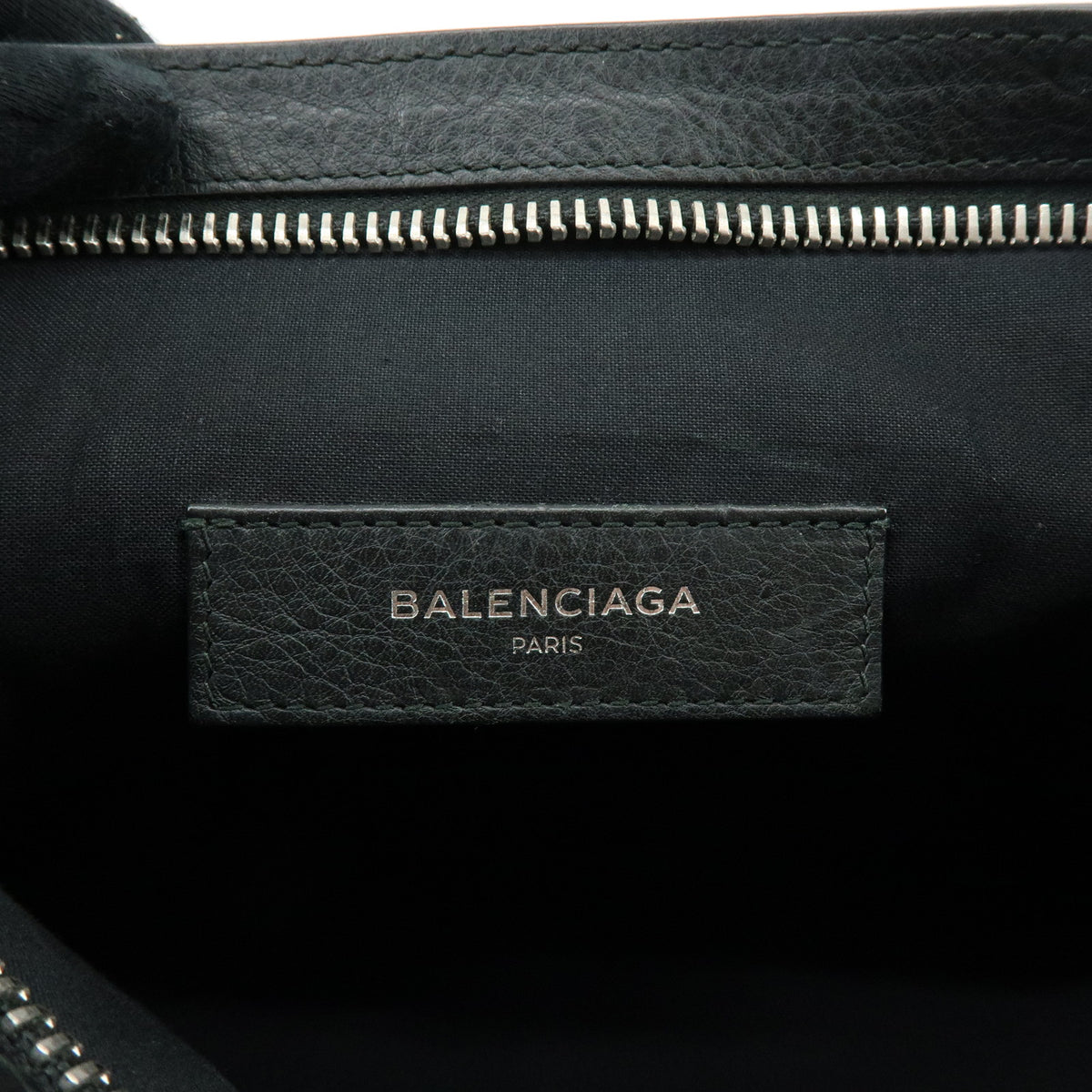 BALENCIAGA Graffiti Leather Clutch Bag Flat Pouch Black White