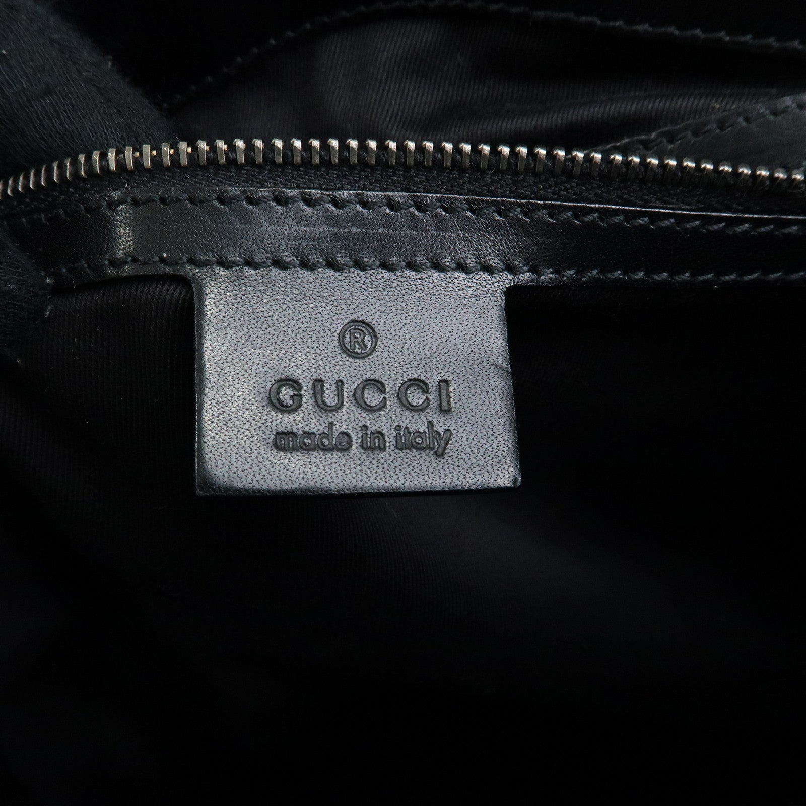 GUCCI GG Canvas Leather Shoulder Bag Tote Bag Black 109141