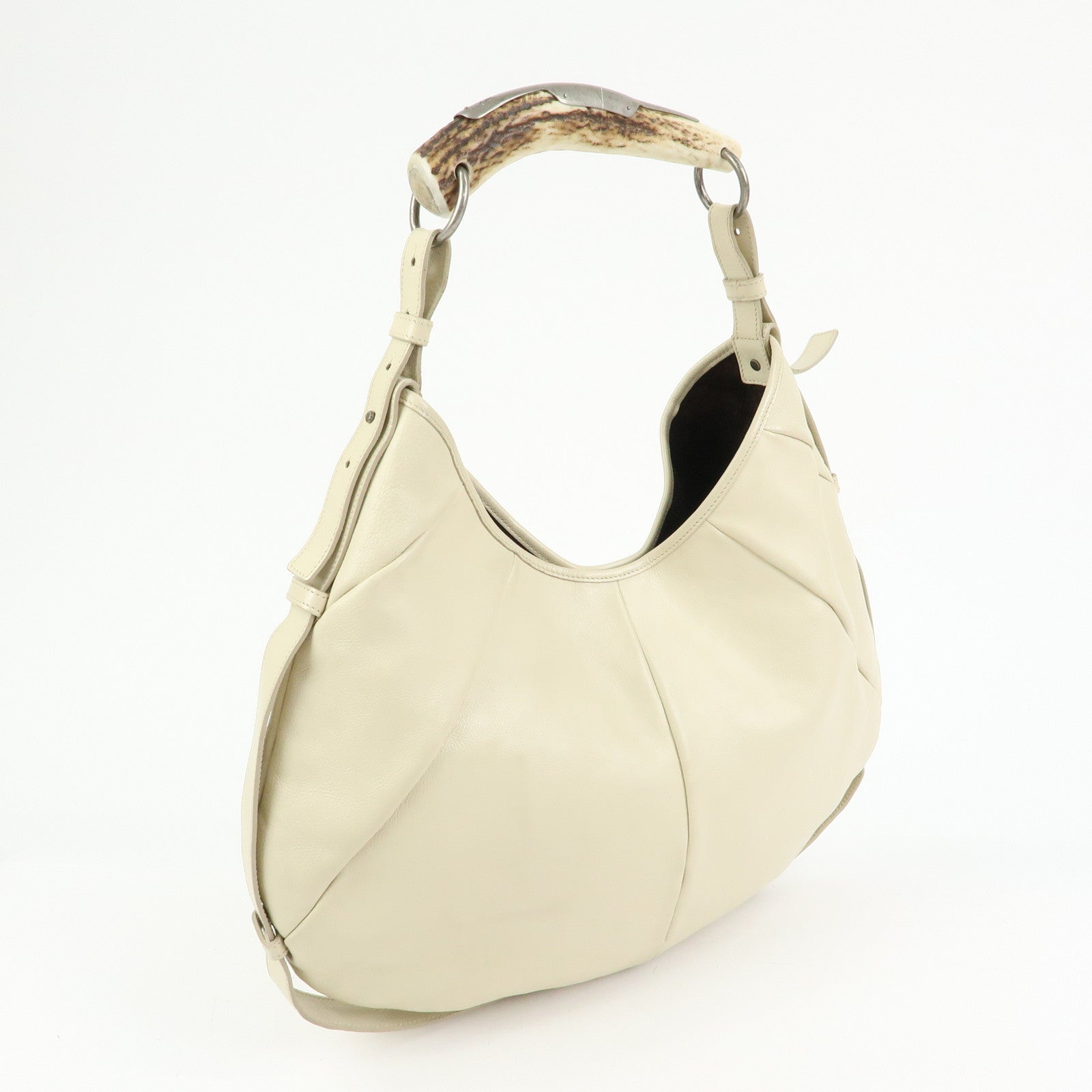 YVES SAINT LAURENT PARIS Mombasa Shoulder Bag Horn Handle 95363