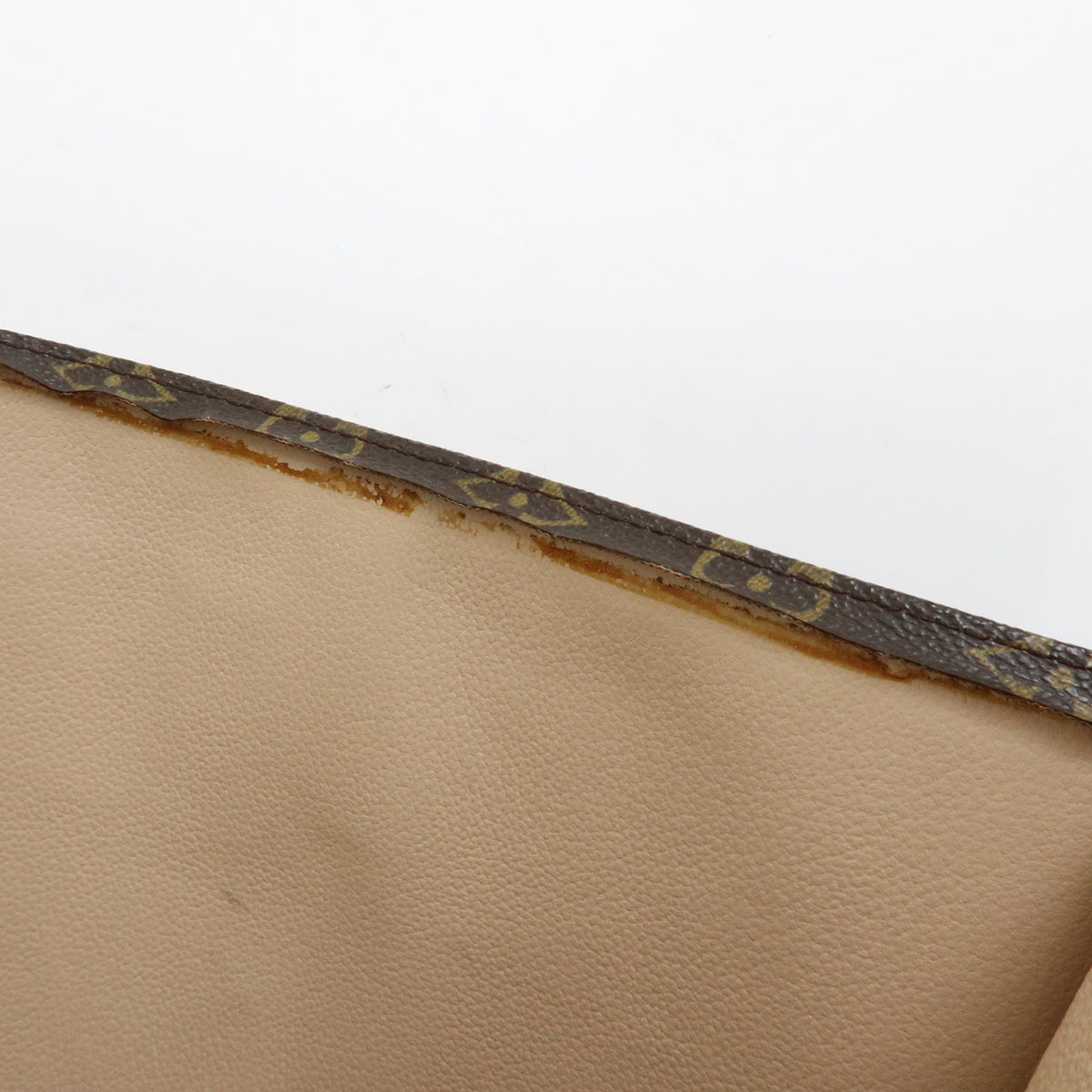Louis Vuitton Monogram Sac Plat Tote Bag Hand Bag Brown M51140