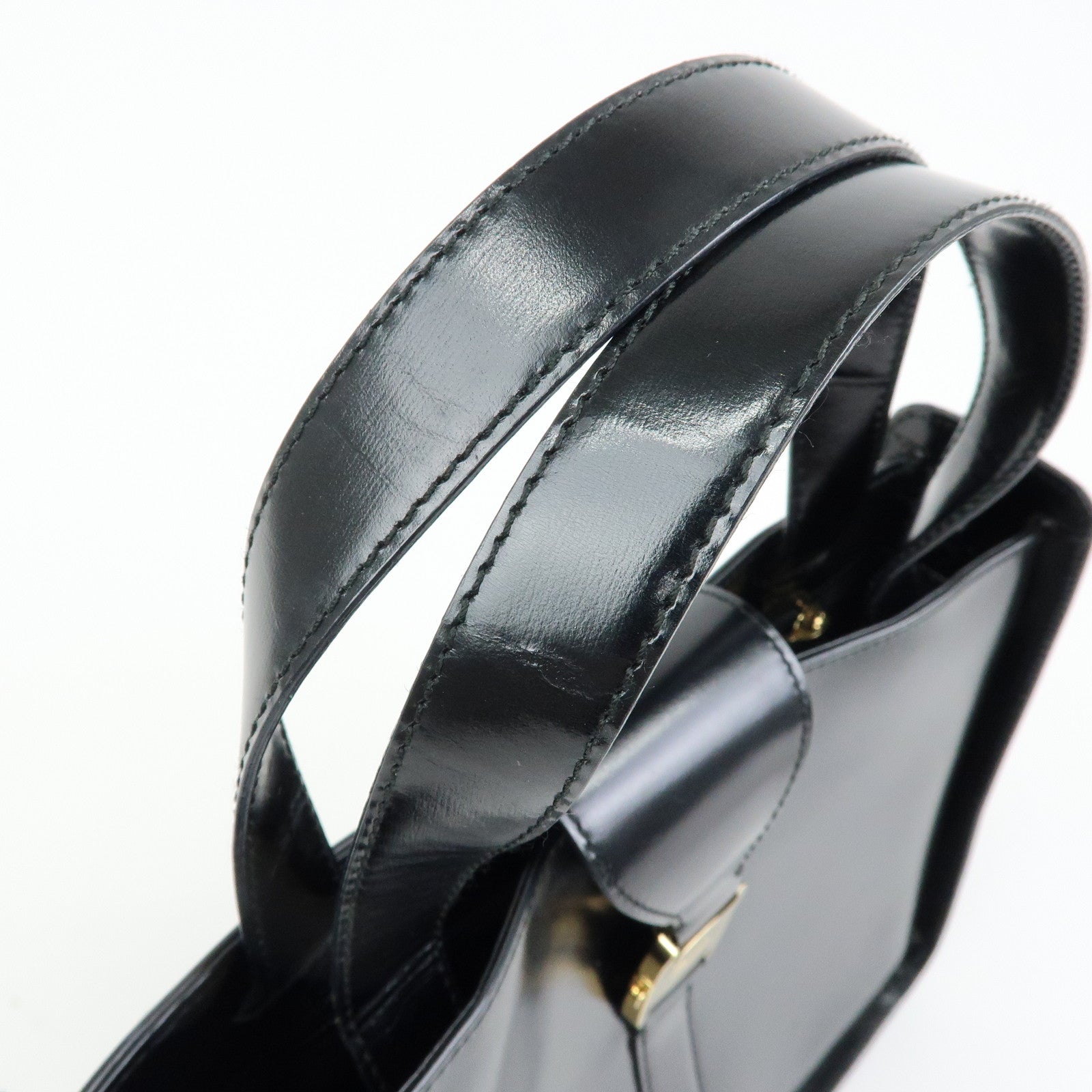 Ferragamo Vara Leather 2way Bag Hand Bag Black