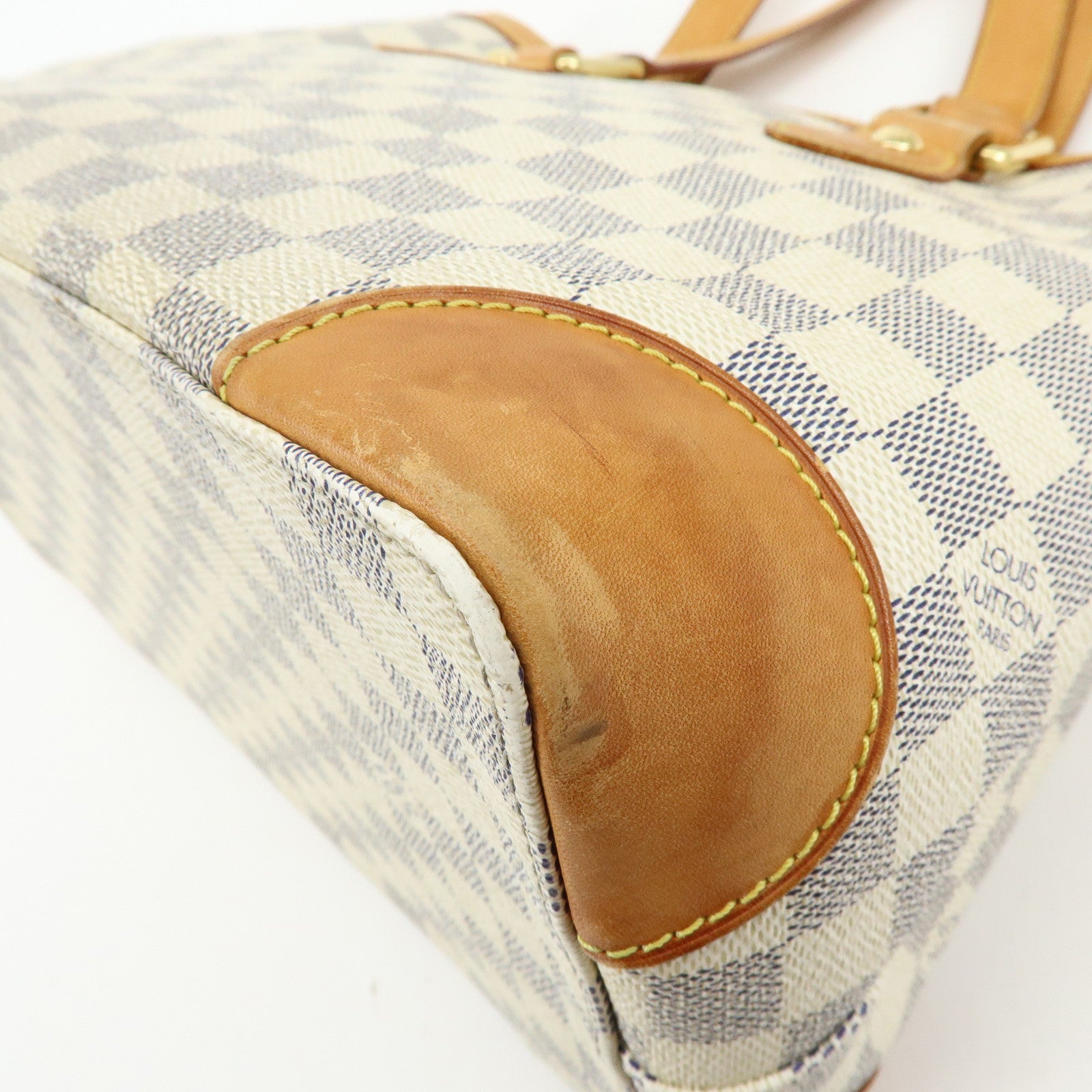 Louis Vuitton Damier Azur Hampstead PM Hand Bag Ivory N51207
