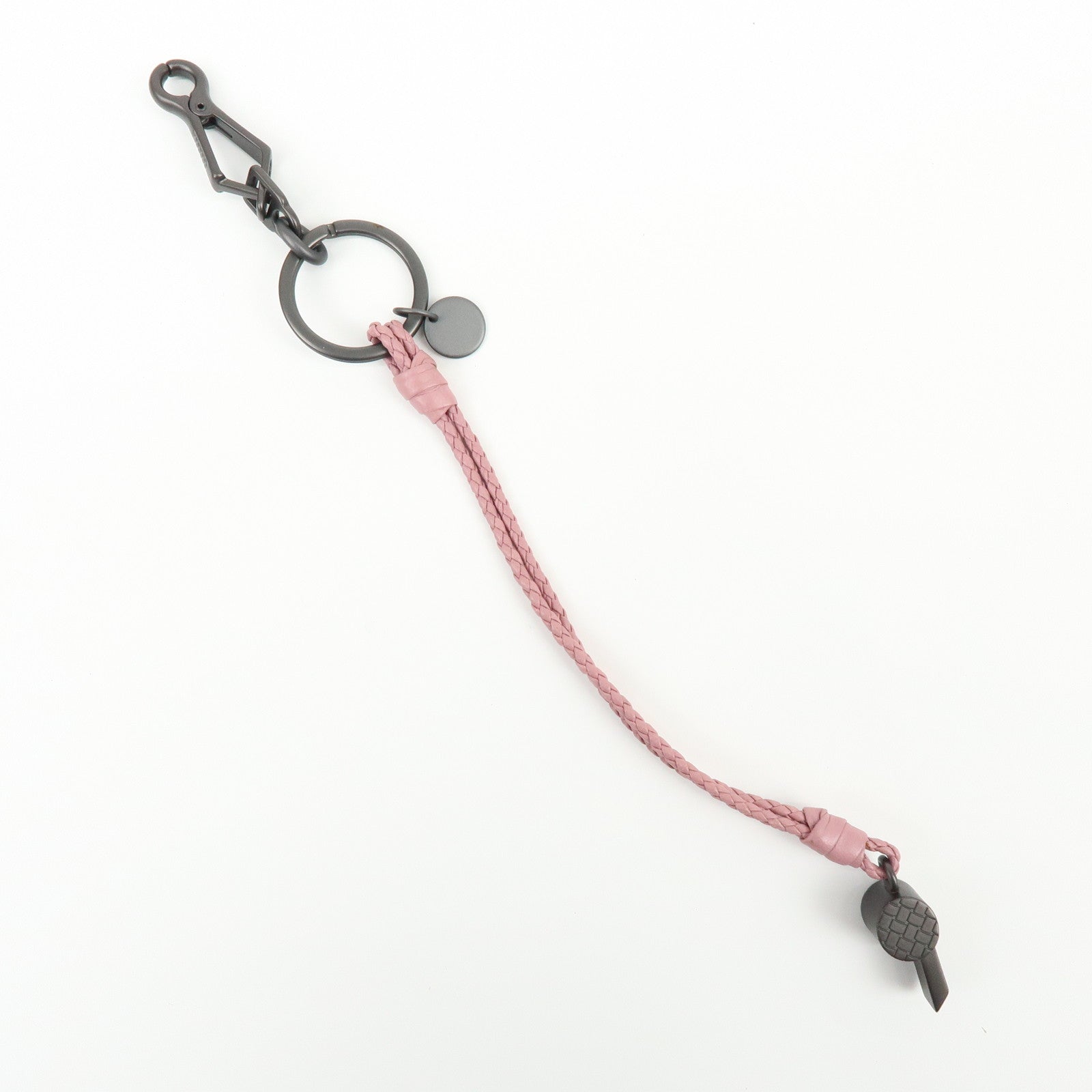 BOTTEGA VENETA Intrecciato Leather Bag Charm Whistle Motif Pink