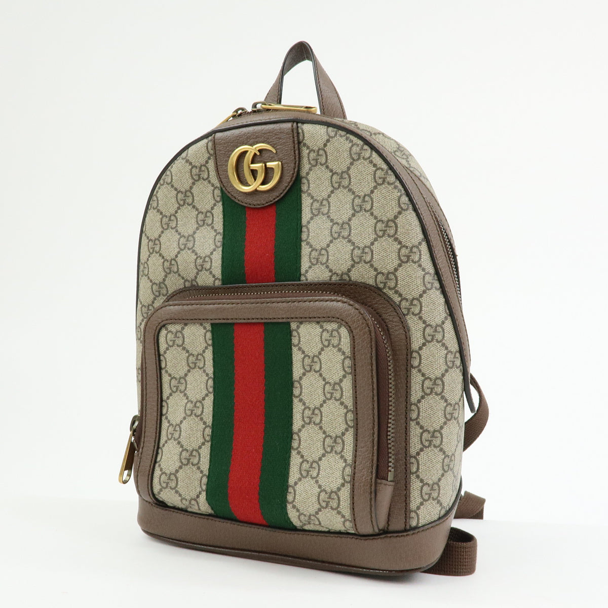 GUCCI Ophidia Sherry GG Supreme Leather Backpack Rucksack Beige 547965
