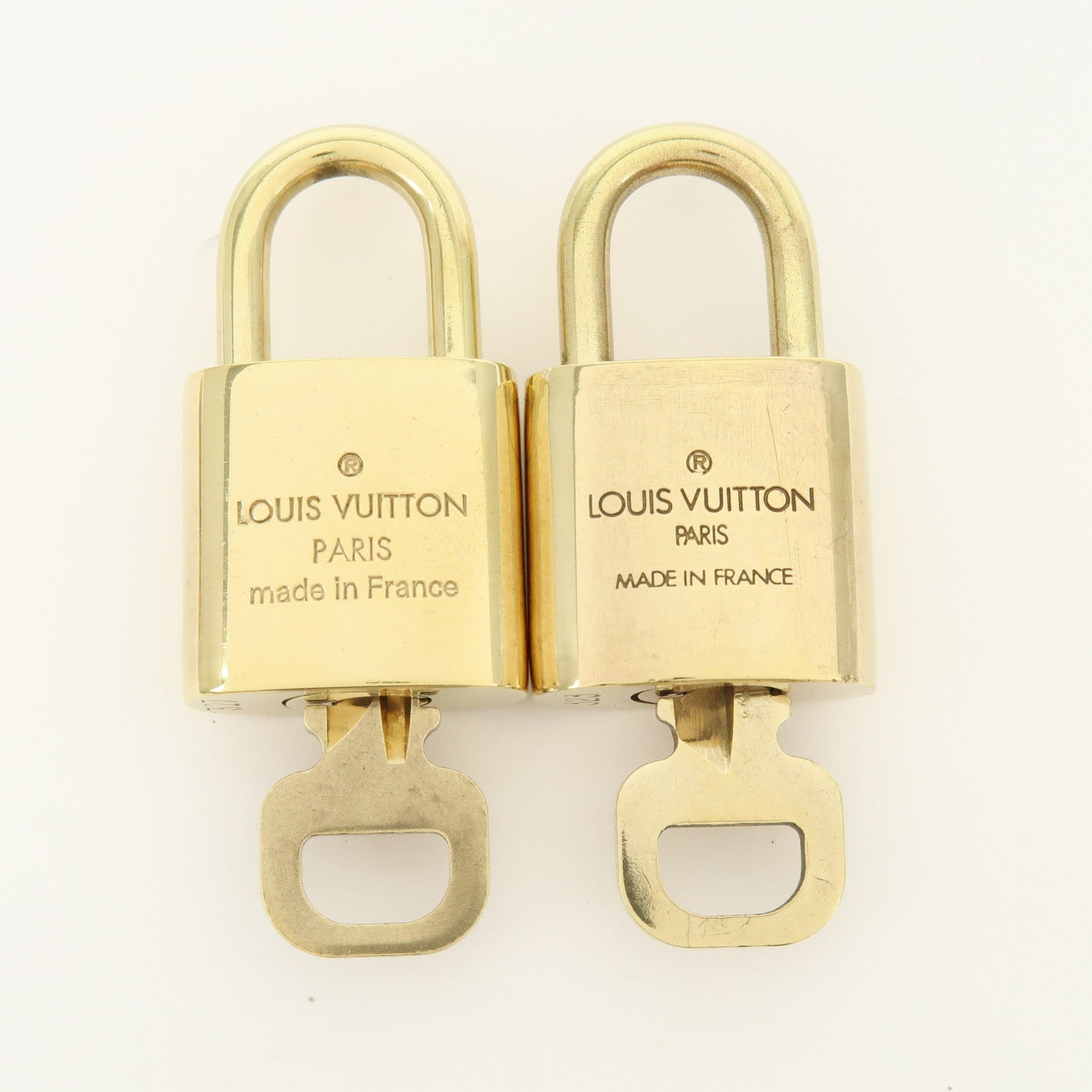 Louis Vuitton Lot of 10 Lock & Key Cadena Key Lock Gold