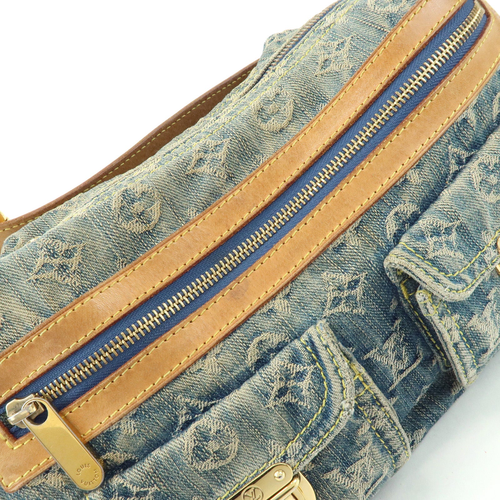 Louis Vuitton Monogram Denim Baggy PM 2Way Bag Shoulder Bag M95049