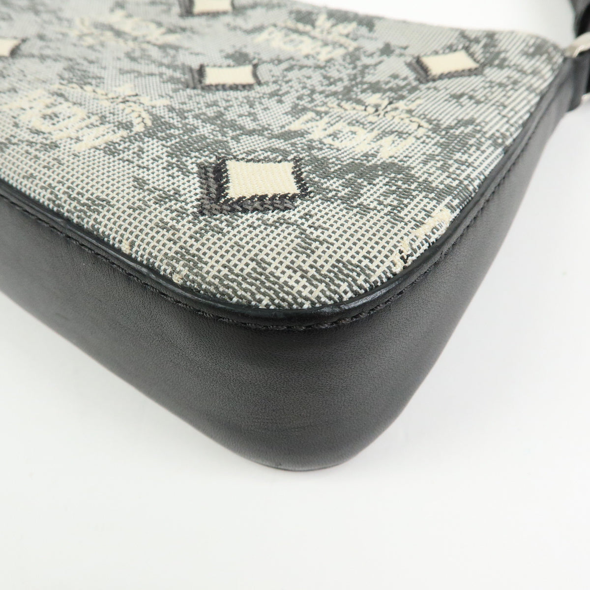 MCM Visetos Jacquard Canvas Leather 2Way Bag Shoulder Bag Grey Black