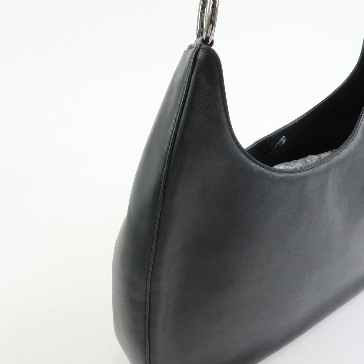 Christian Dior Malice Pearl Leather Shoulder Bag Hand Bag Black