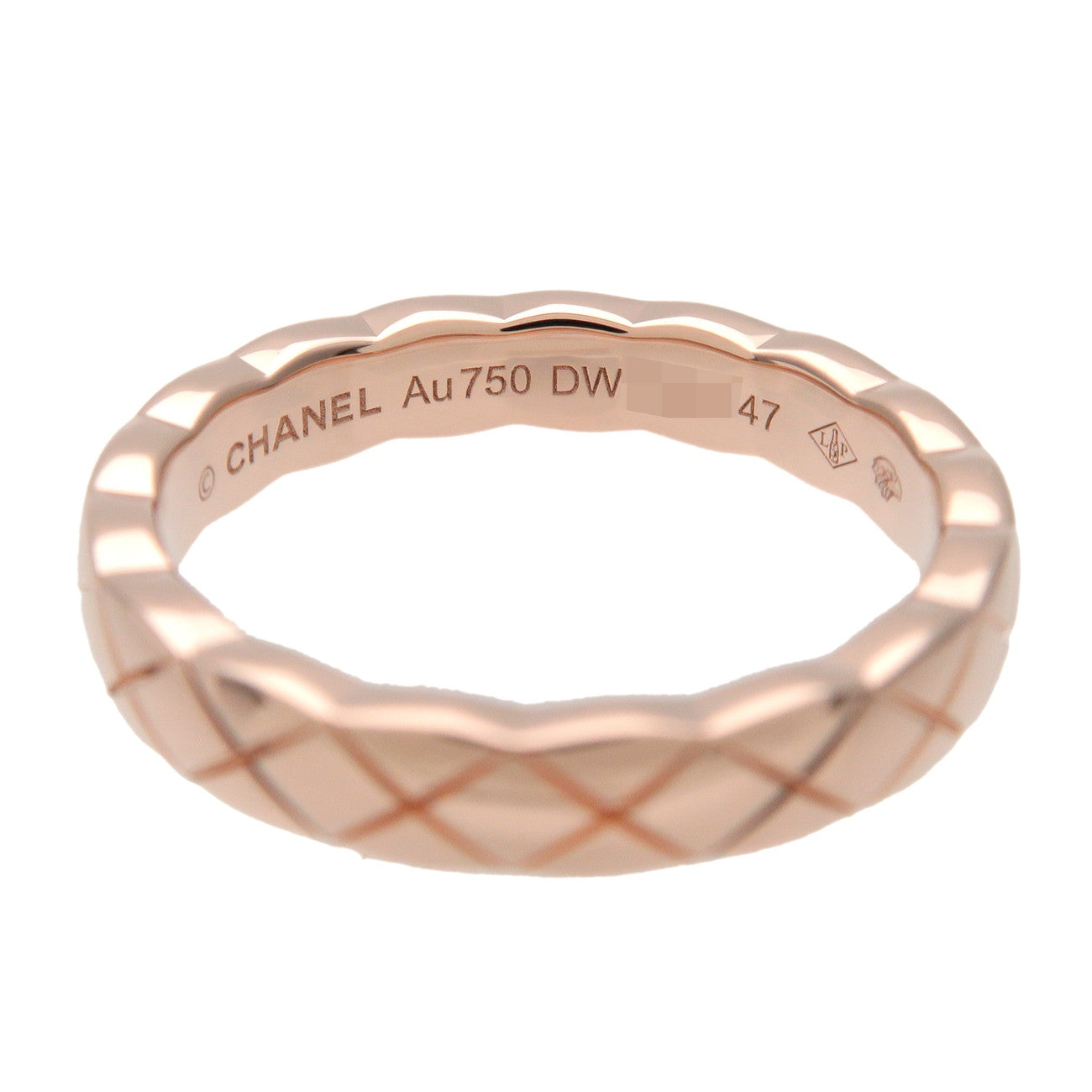 CHANEL COCO Crush Ring Mini K18 750PG Rose Gold #47 US4 EU47 J11785