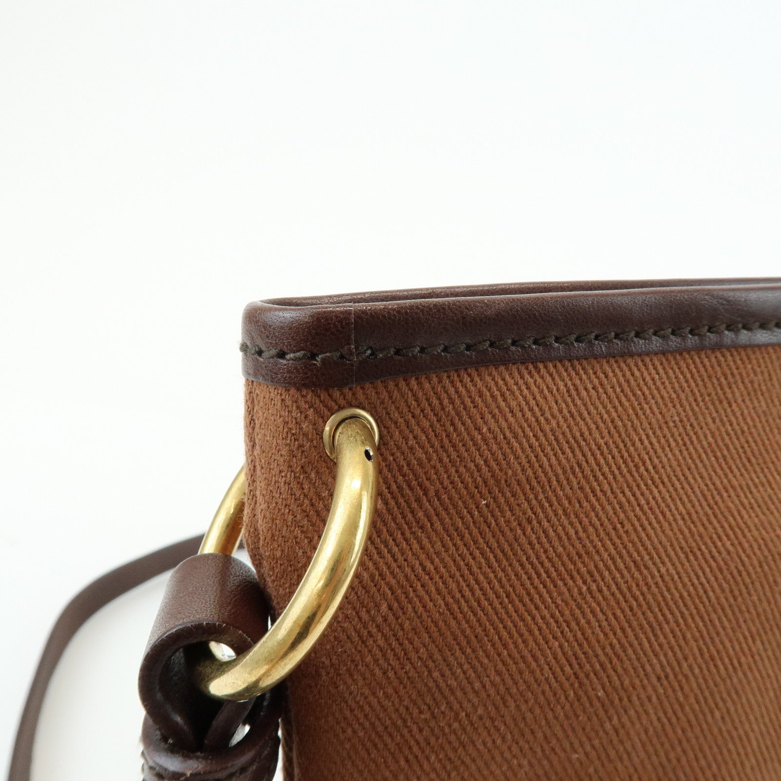 SAINT LAURENT PARIS Kahara Cassandra Canvas Leather Shoulder Bag