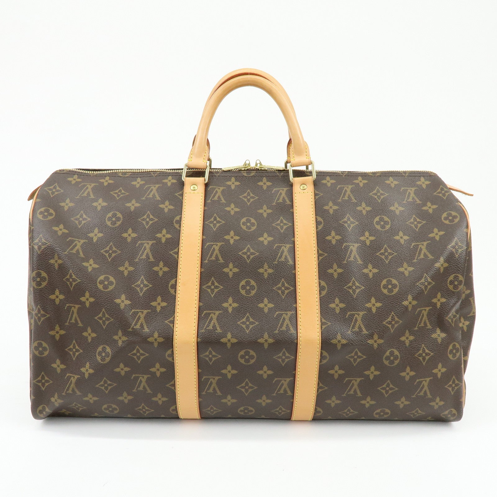 Louis Vuitton Monogram Keep All 50 Boston Bag Brown M41426