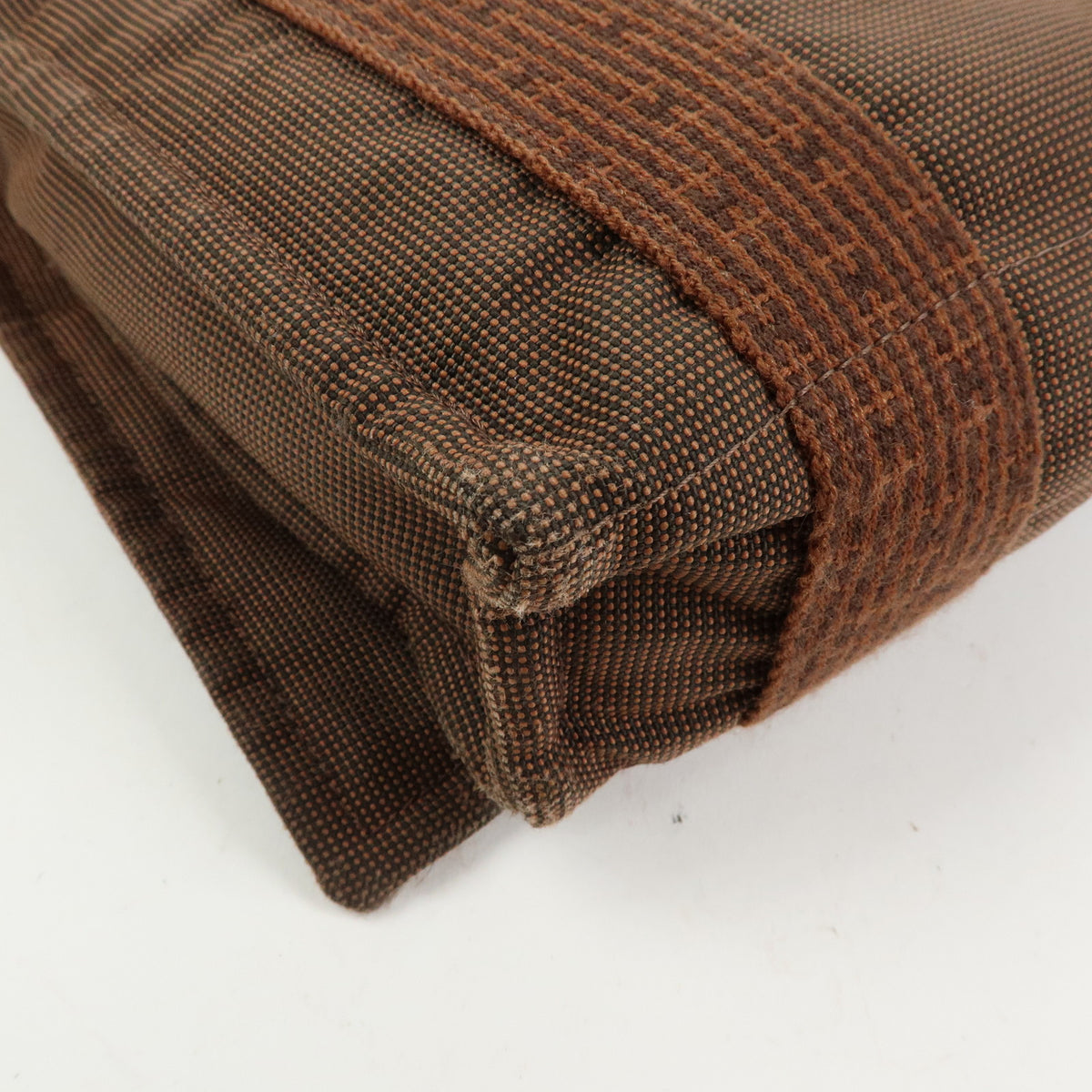 HERMES Herline Bassac PM Fourre Tout Shoulder Bag Crossbody Bag Brown