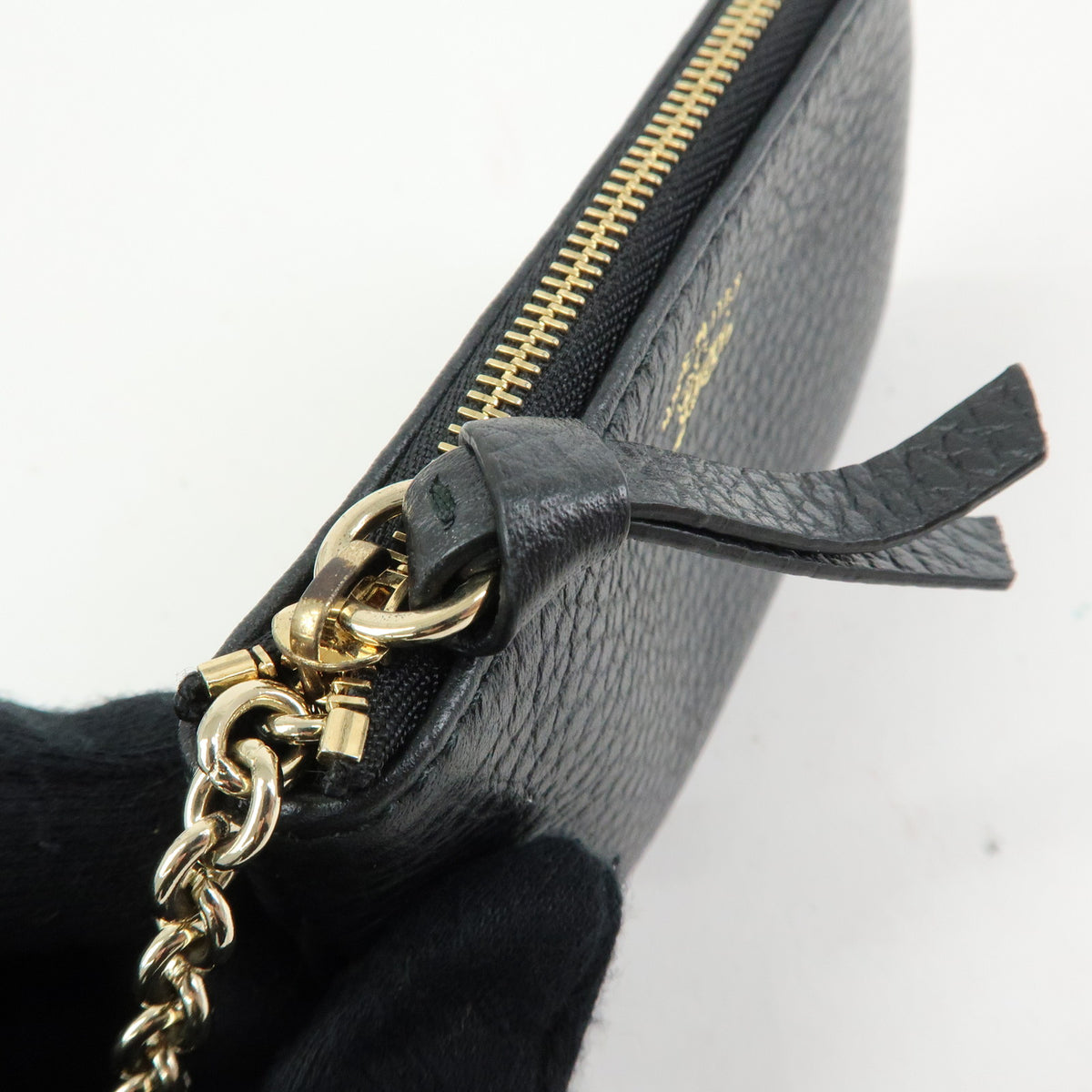 GUCCI Leather Key Case Coin Case Black 368879