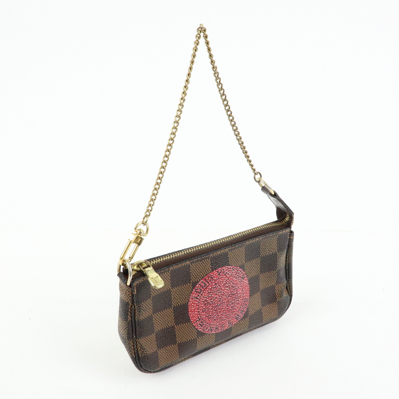 Louis Vuitton Damier T&B Mini Pochette Accessoires Pouch Brown N58011