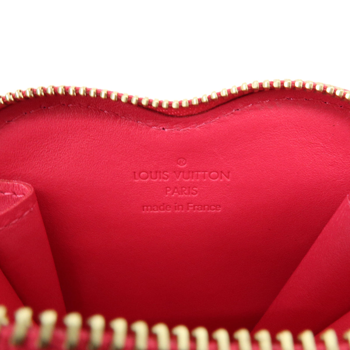 Louis Vuitton Monogram Vernis Porte Monnaie Coeur Coin Case Pink M93657