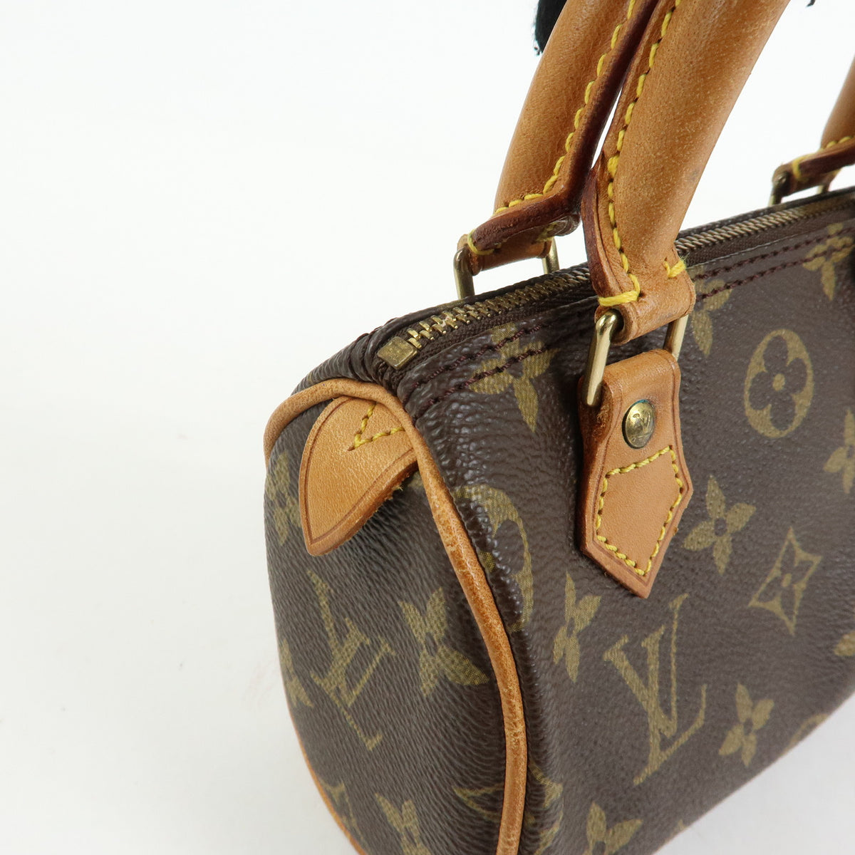 Louis Vuitton Monogram Mini Speedy Hand Bag Brown M41534