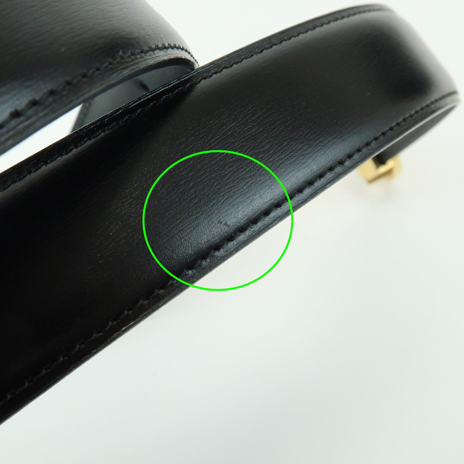 Cartier Must de Cartier Panthere Leather Belt Black