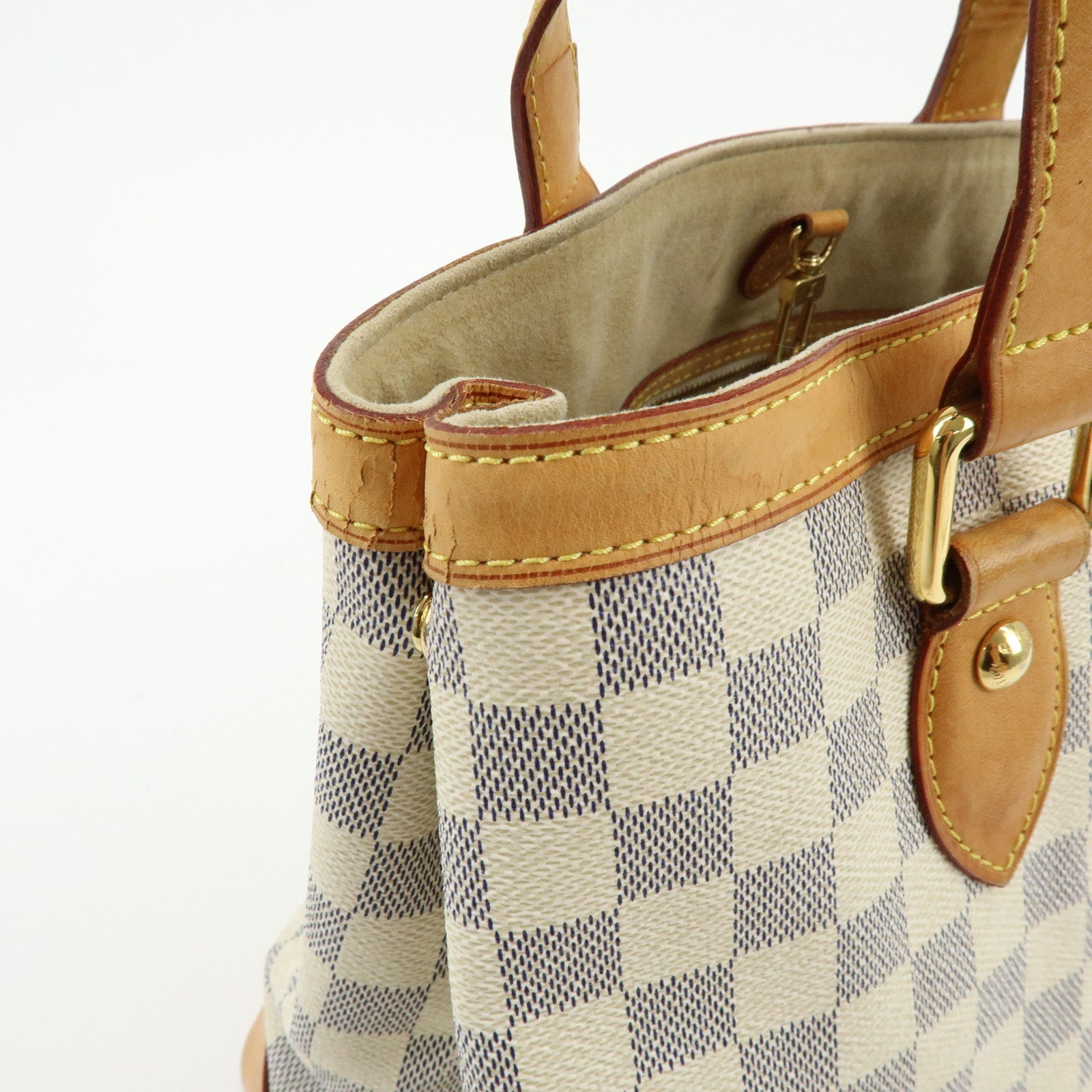 Louis Vuitton Damier Azur Hampstead PM Hand Bag Ivory N51207