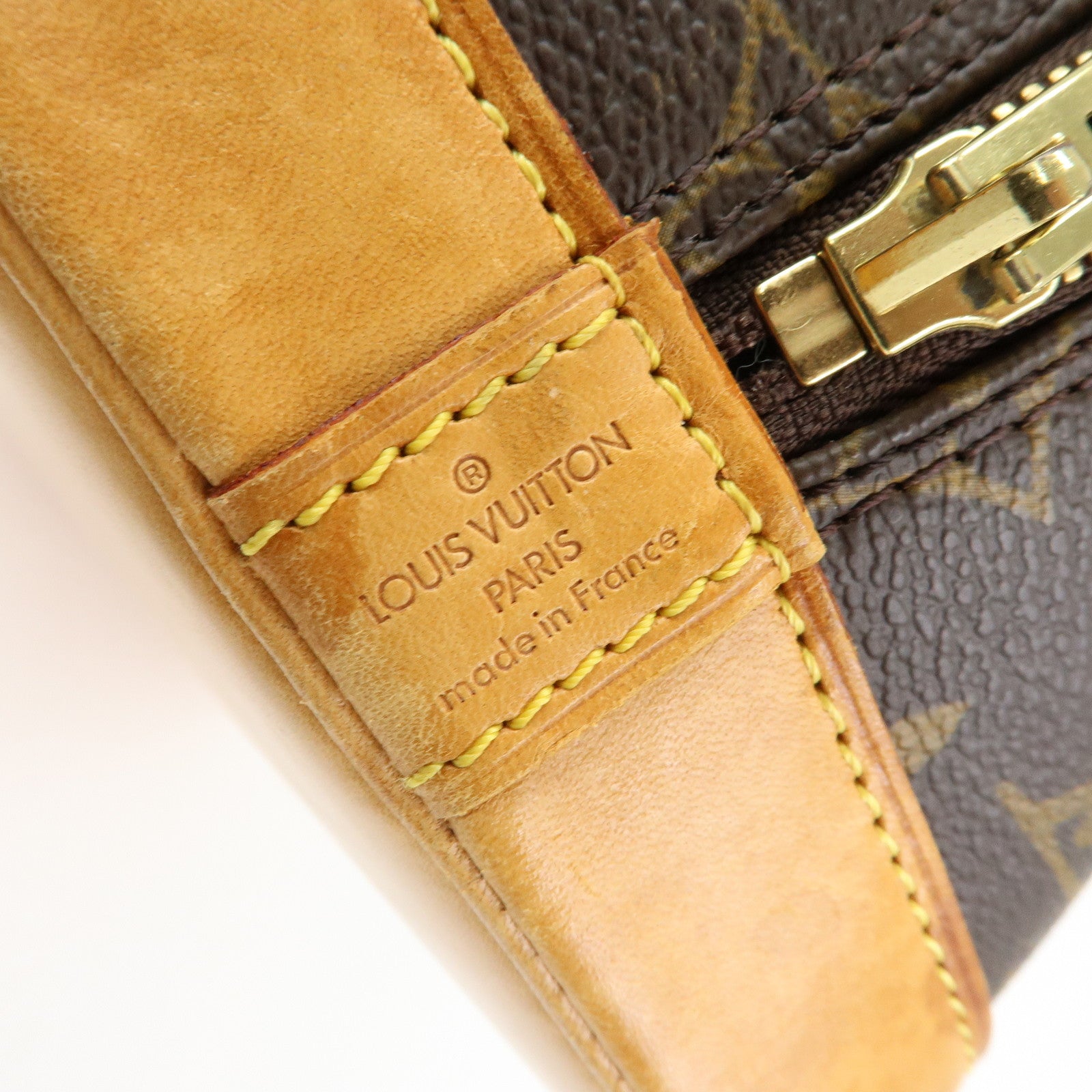 Louis Vuitton Monogram Alma PM Canvas Leather Hand Bag Brown M51130