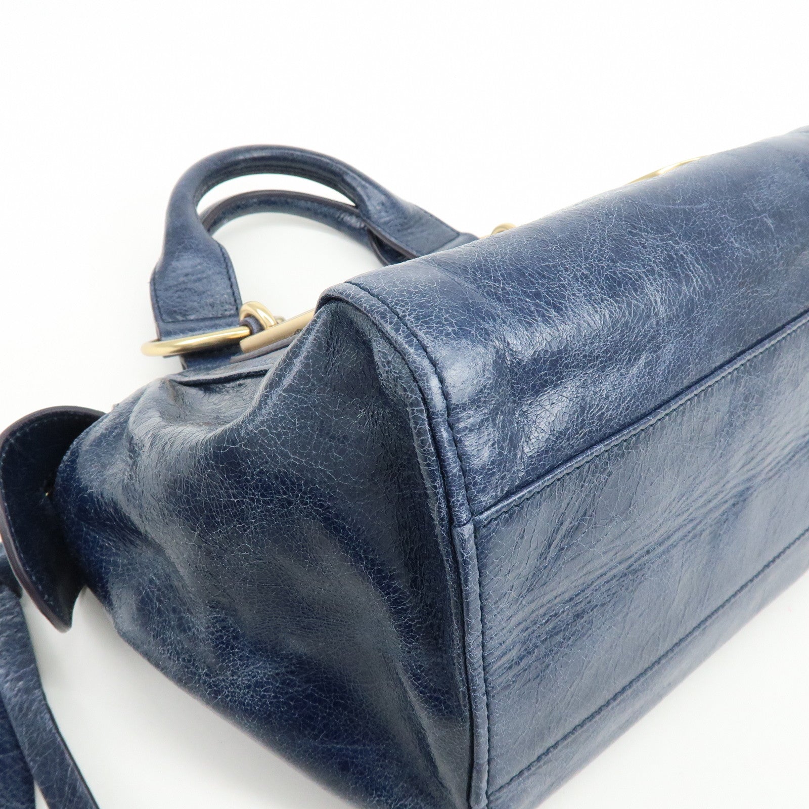 Chloe See by Chloe Paige Leather Small 2Way Hand Bag Shoulder Bag Blue