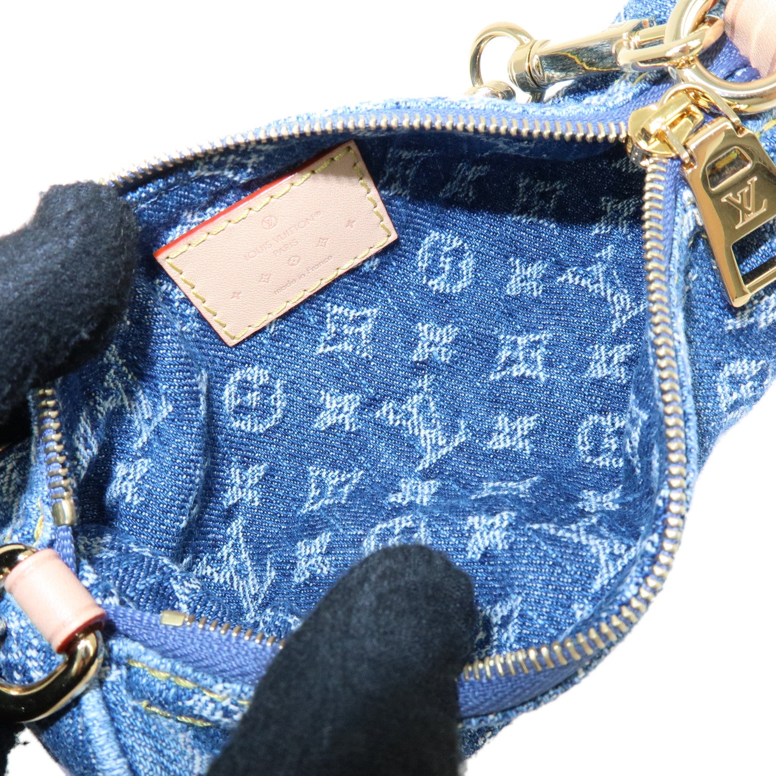 Louis Vuitton Monogram Denim Papillon MM LV Remix Bag Pouch M46830