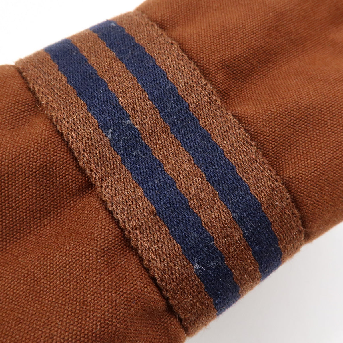 HERMES Fourre Tout Canvas Pouch Clutch Bag Maron Brown