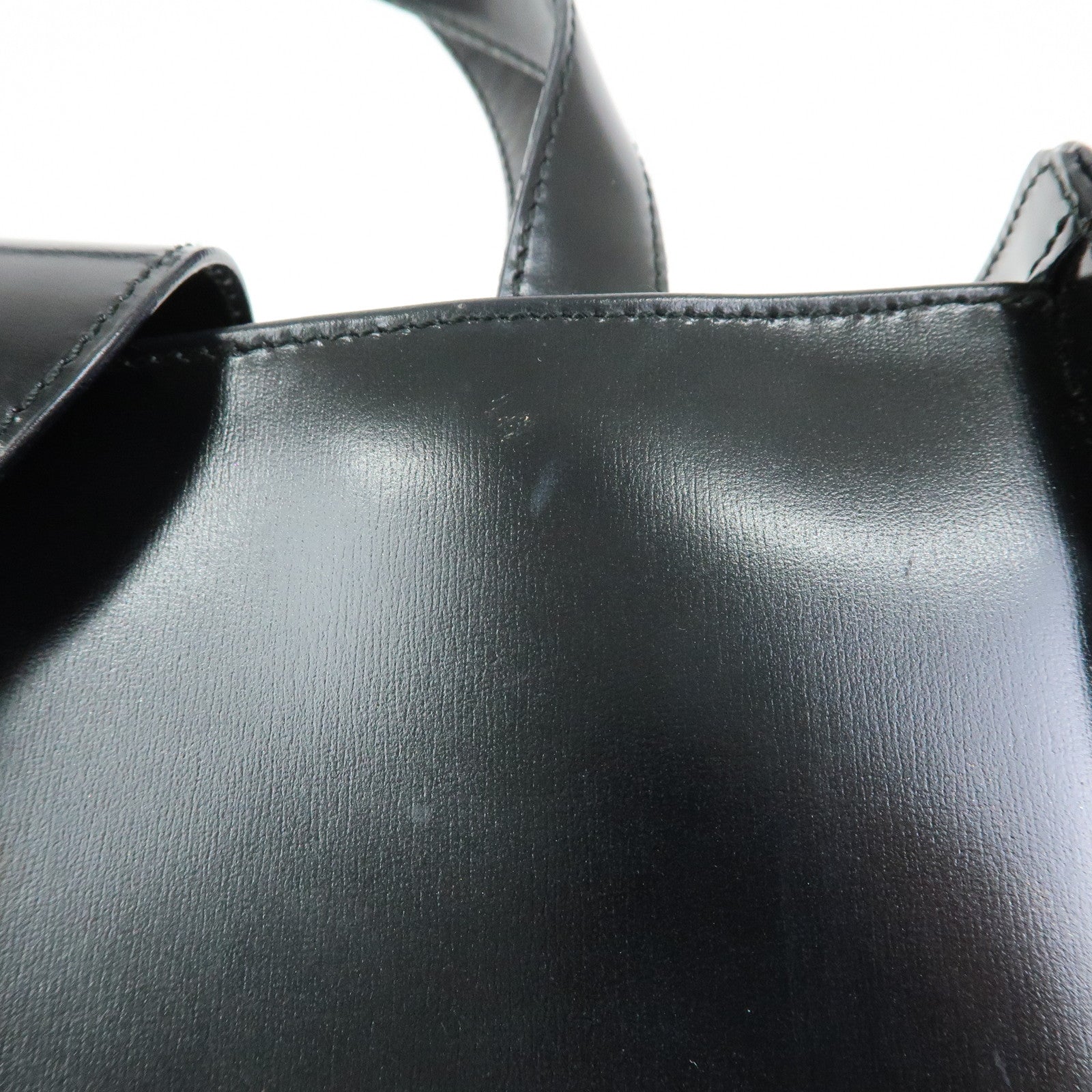 Ferragamo Vara Leather 2way Bag Hand Bag Black