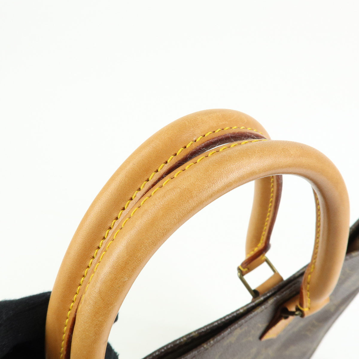 Louis Vuitton Monogram Sac Plat Tote Bag Hand Bag Brown M51140